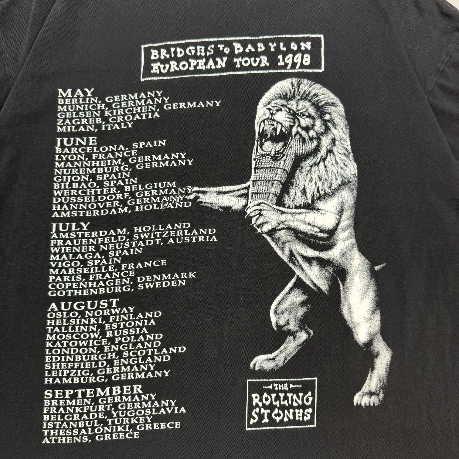 1998 The Rolling Stones Bridges To Babylon European Tour Tee Black