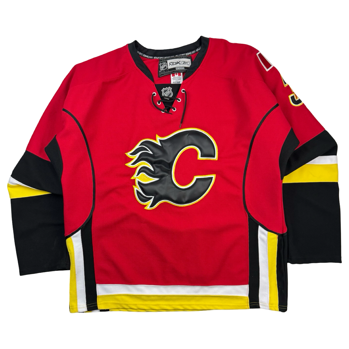 Vintage Reebok Calgary Flames #3 Dion Phaneuf NHL Jersey