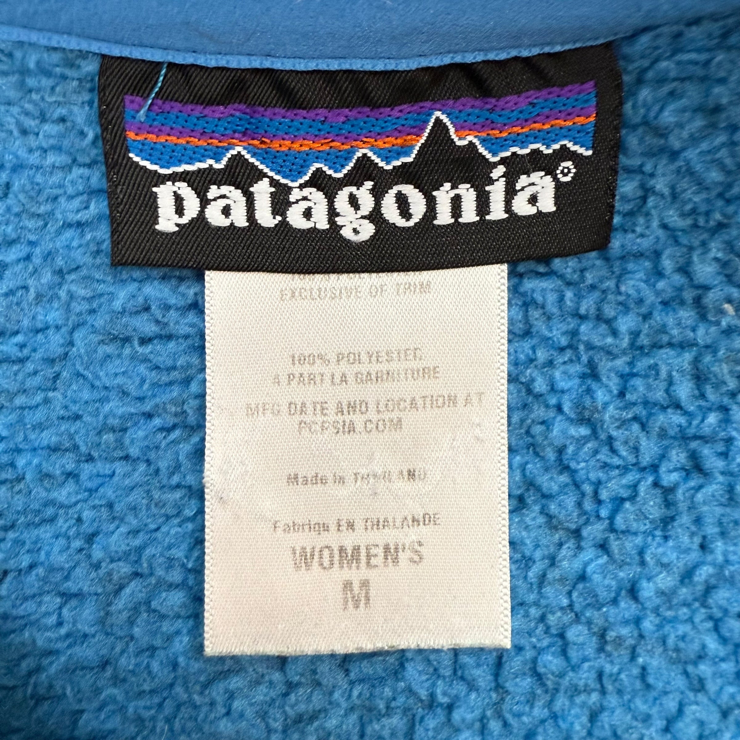 Vintage Women’s Patagonia Fleece Zip Up Jacket Blue