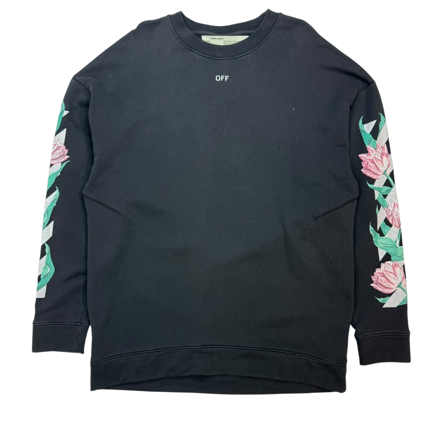 Off-White Arrows And Tulips Crewneck Black