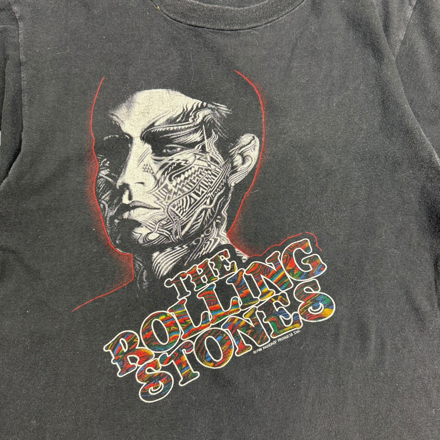 1981 The Rolling Stones Tattoo You Tour Tee Black