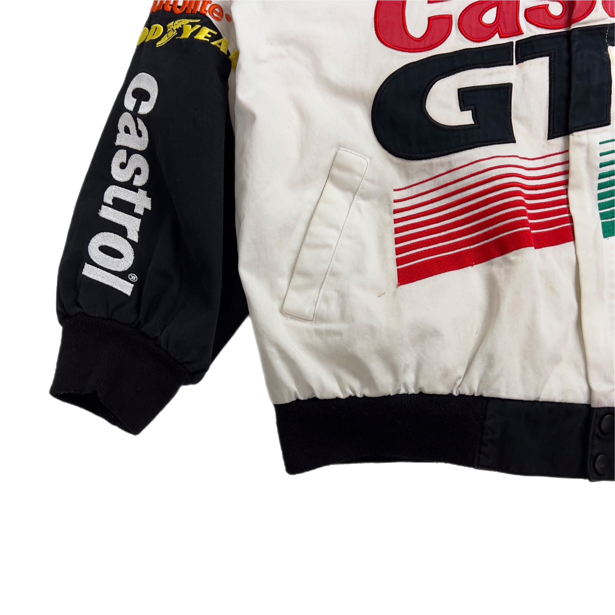 Vintage NASCAR Castrol GTX Racing Jacket Black/White