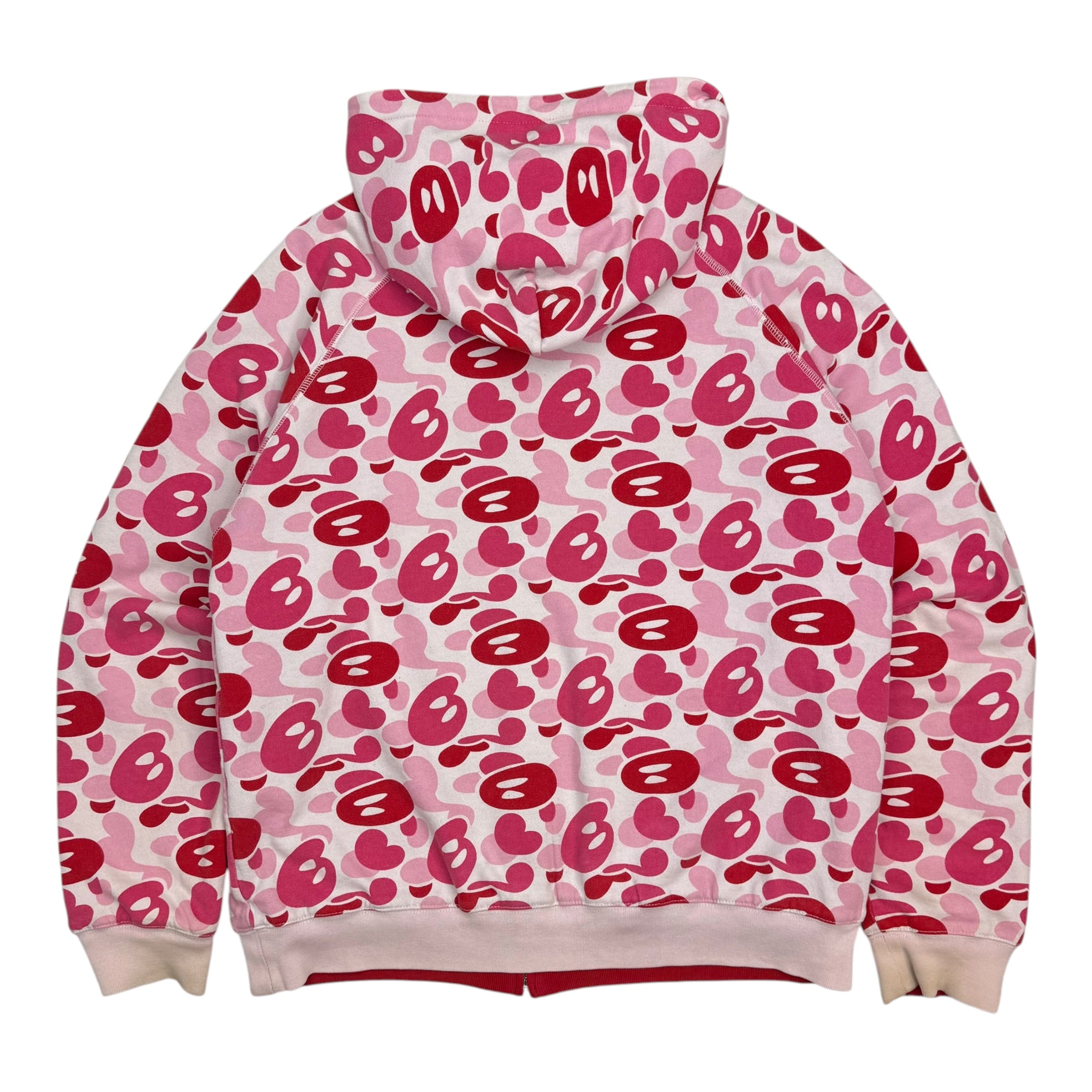 2006 A Bathing Ape BAPE Baby Milo Store Reversible Zip Hoodie Pink/Red