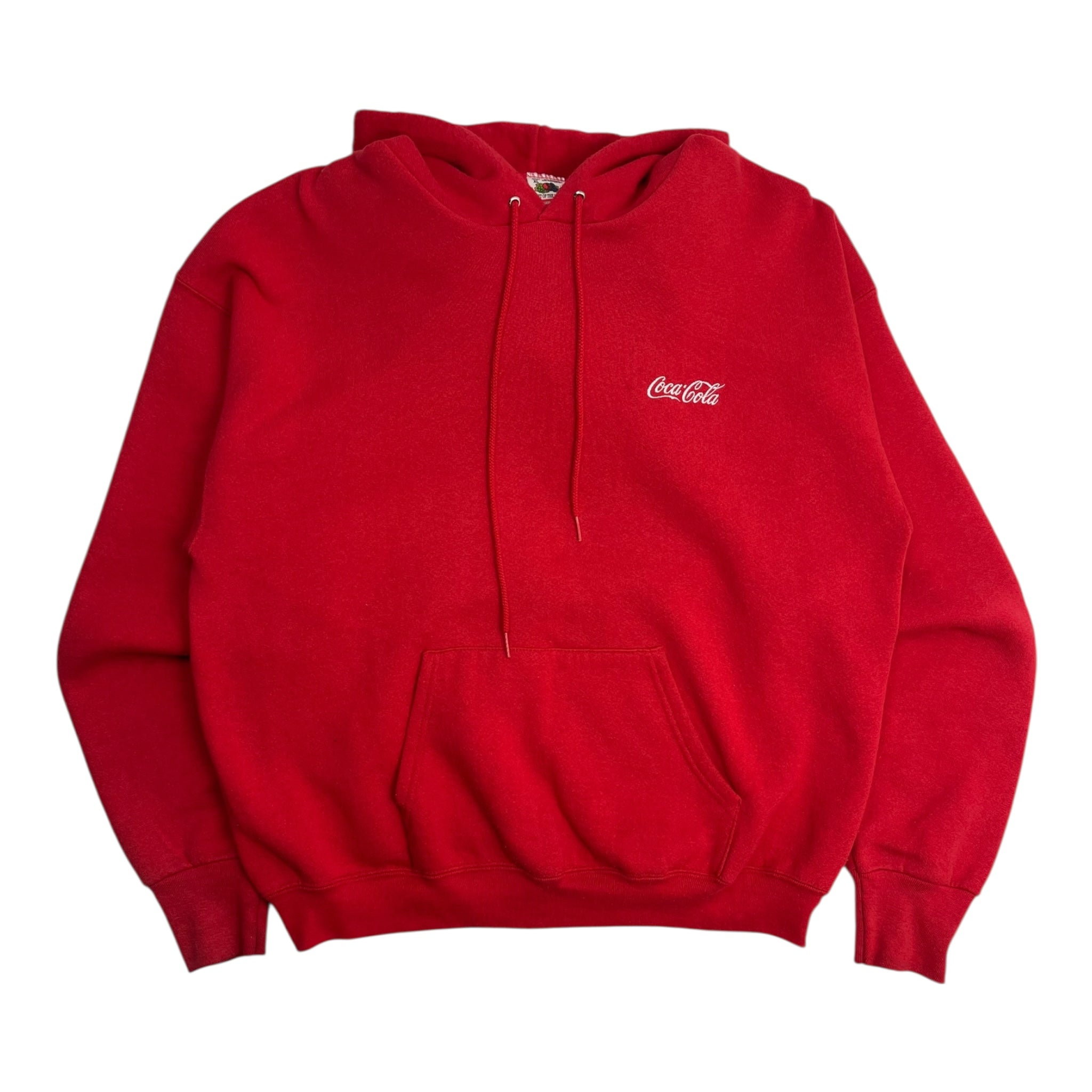 Vintage Coca-Cola Hooded Sweatshirt Red