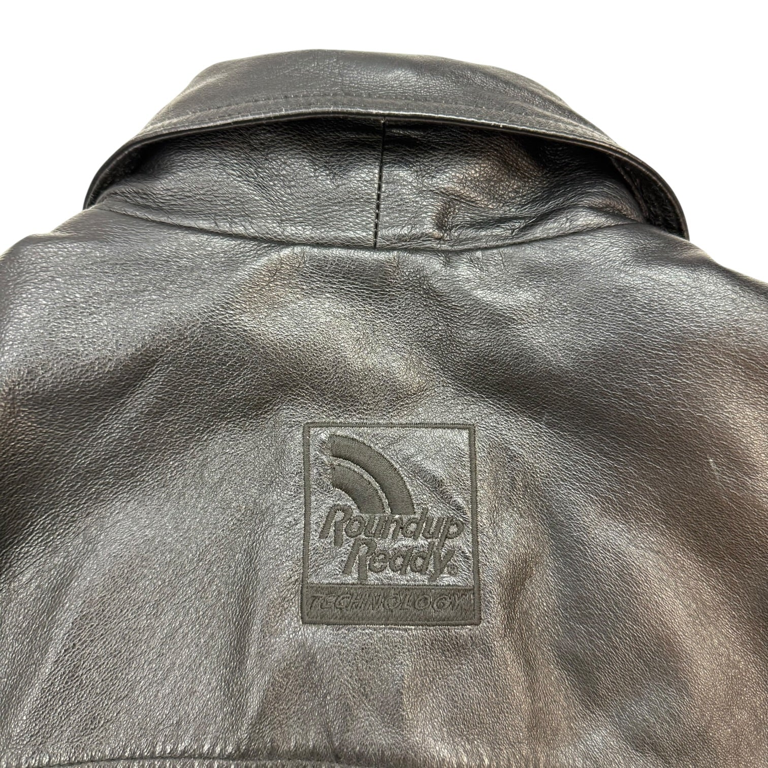 Vintage Leather Bomber Jacket Black