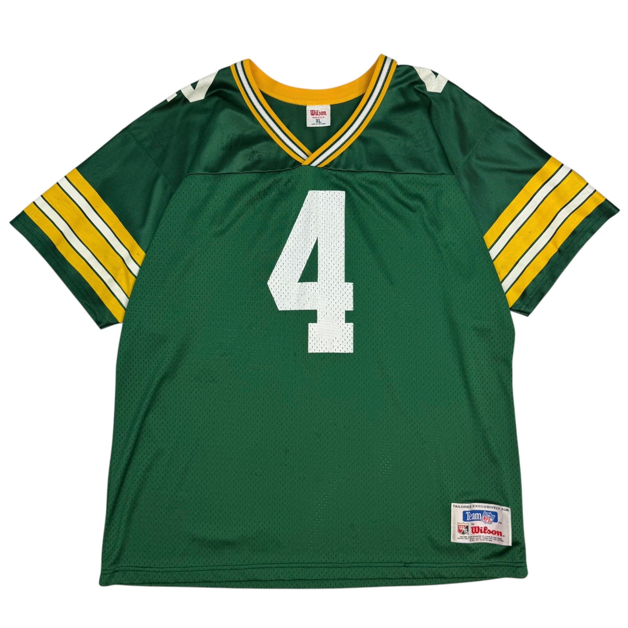 Vintage Green Bay Packers Brett Favre Wilson NFL Jersey Green