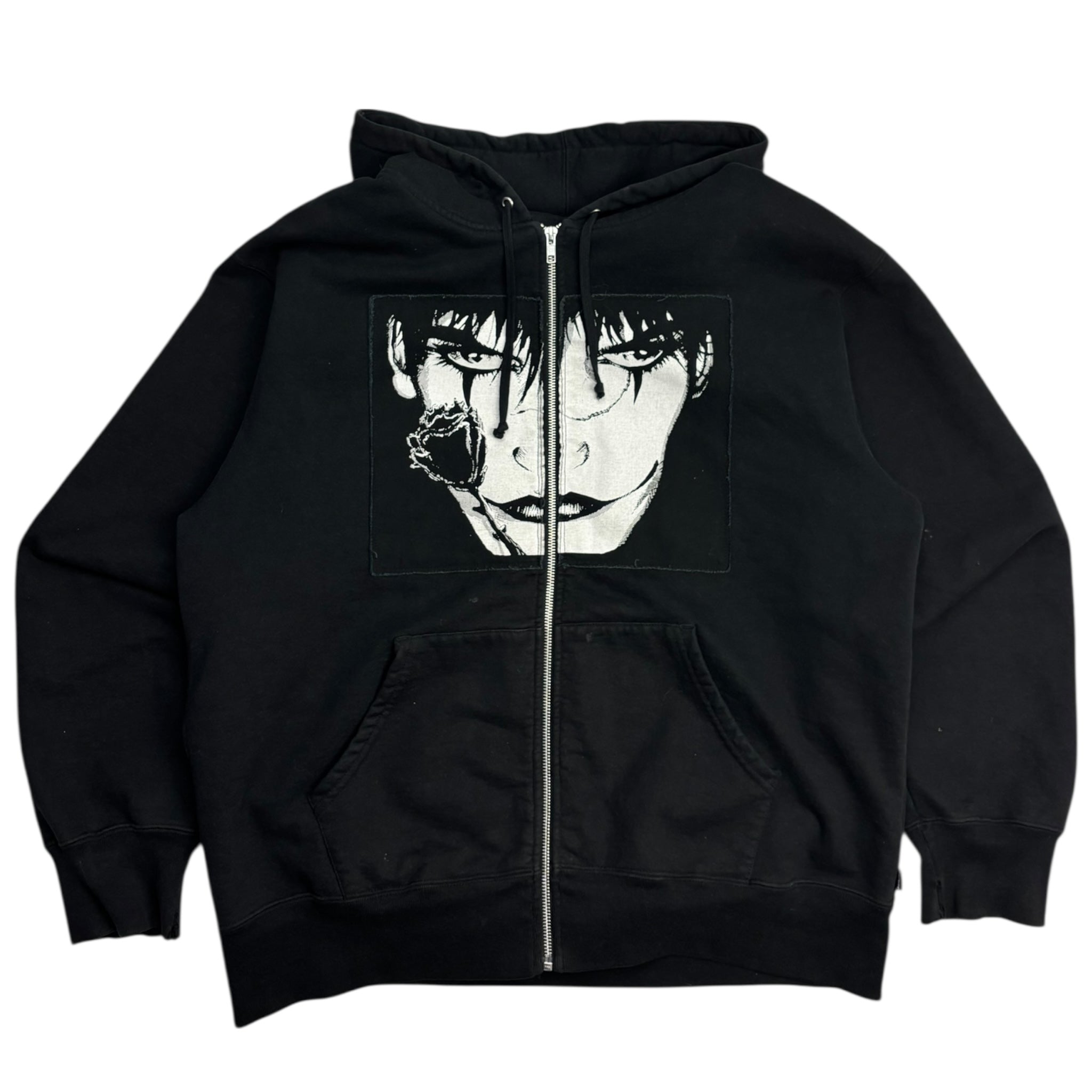 Supreme The Crow Zip Up Hooded Sweatshirt Black