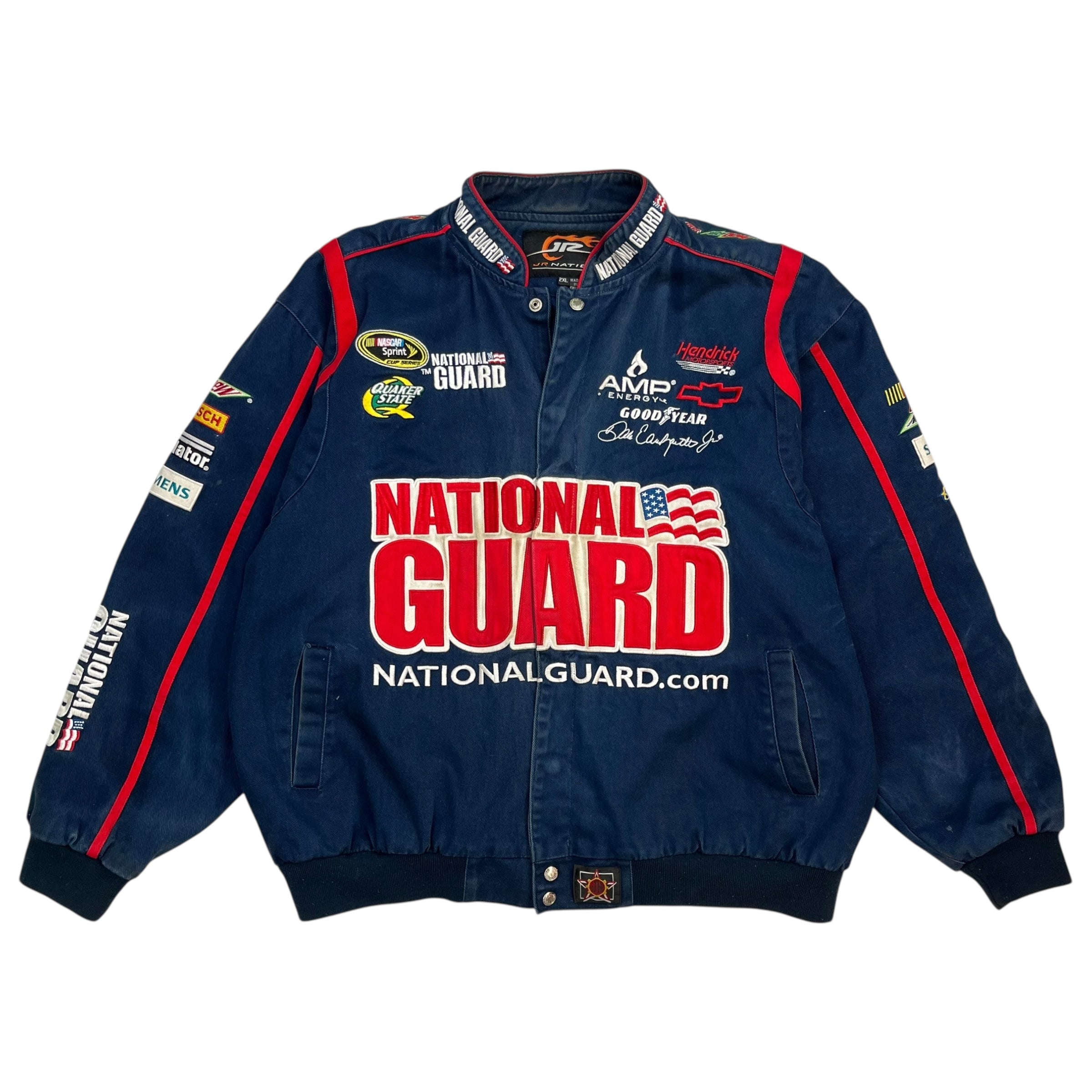 Vintage Dale Earnhardt Jr. Racing Jacket Dark Blue