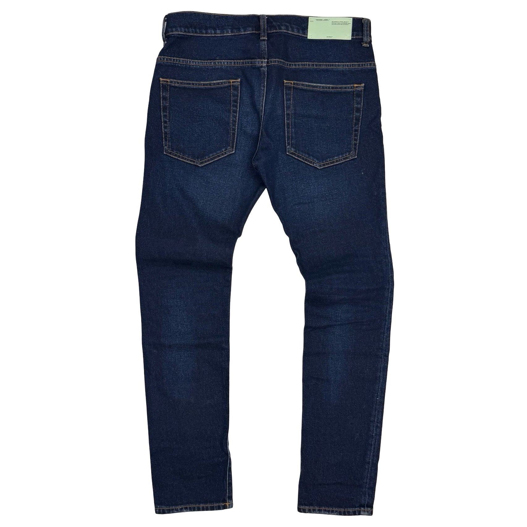 Off-White Dark Wash Denim Jeans Blue
