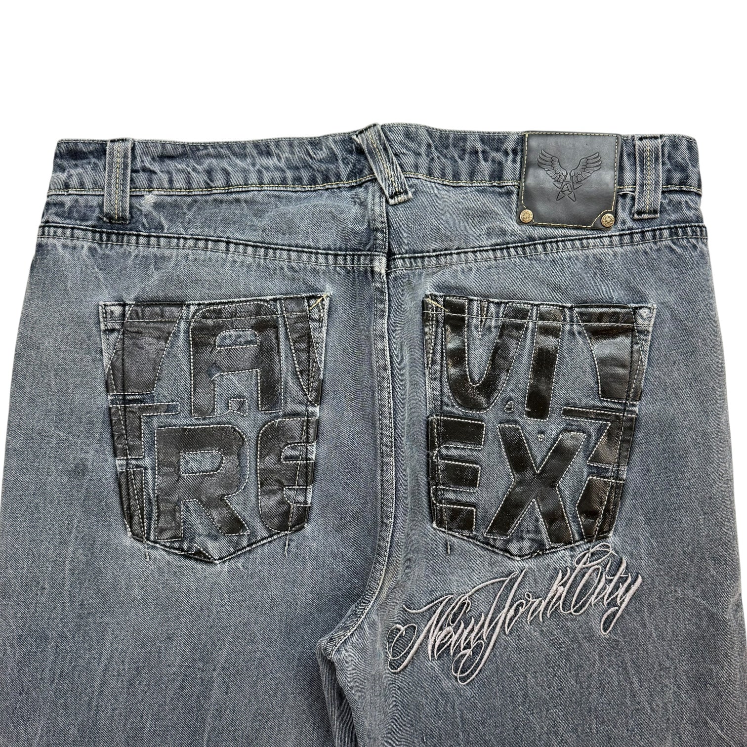 Vintage Y2K Avirex Denim Pants Light Grey