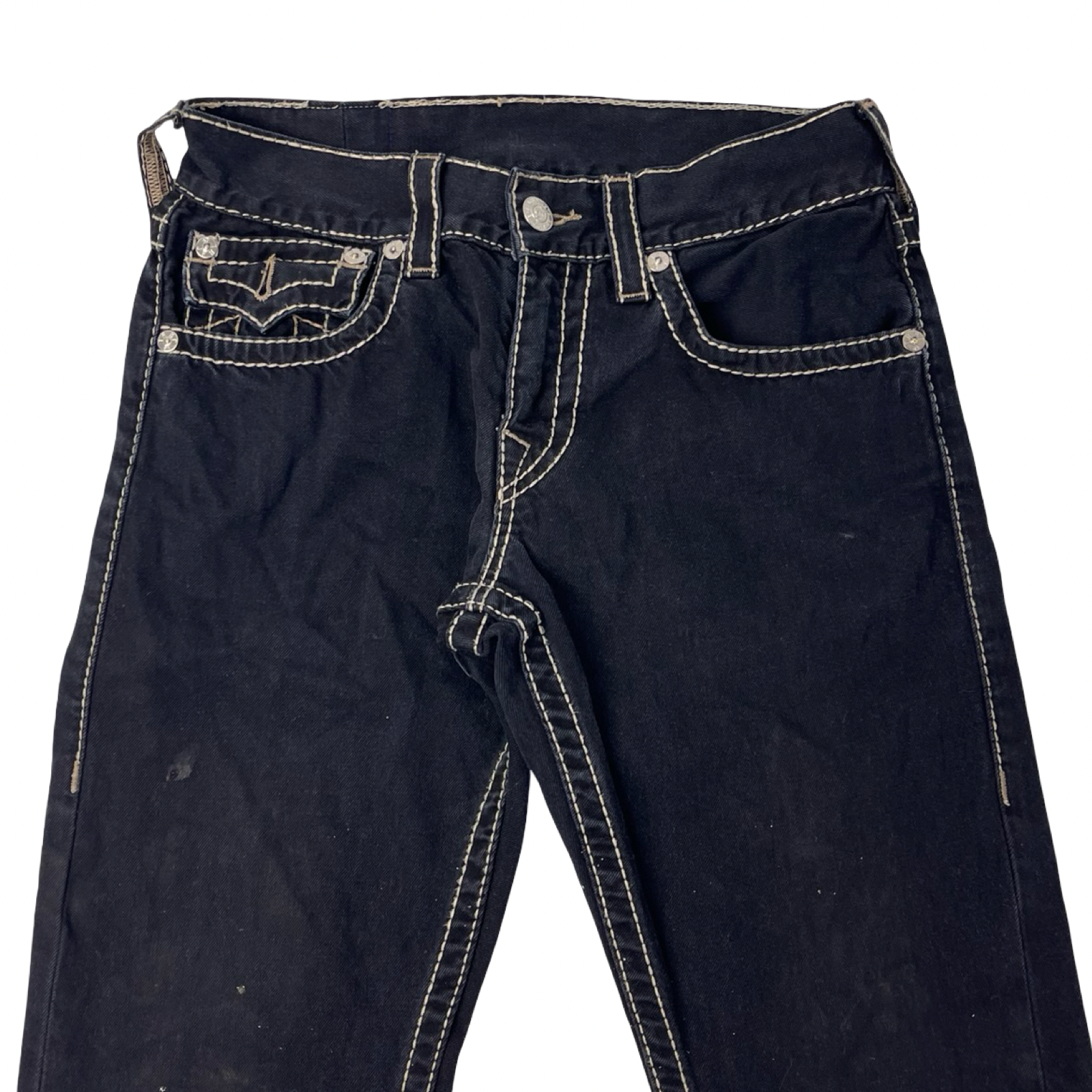 Vintage Y2K True Religion Contrast Stitch Jean Pant Black