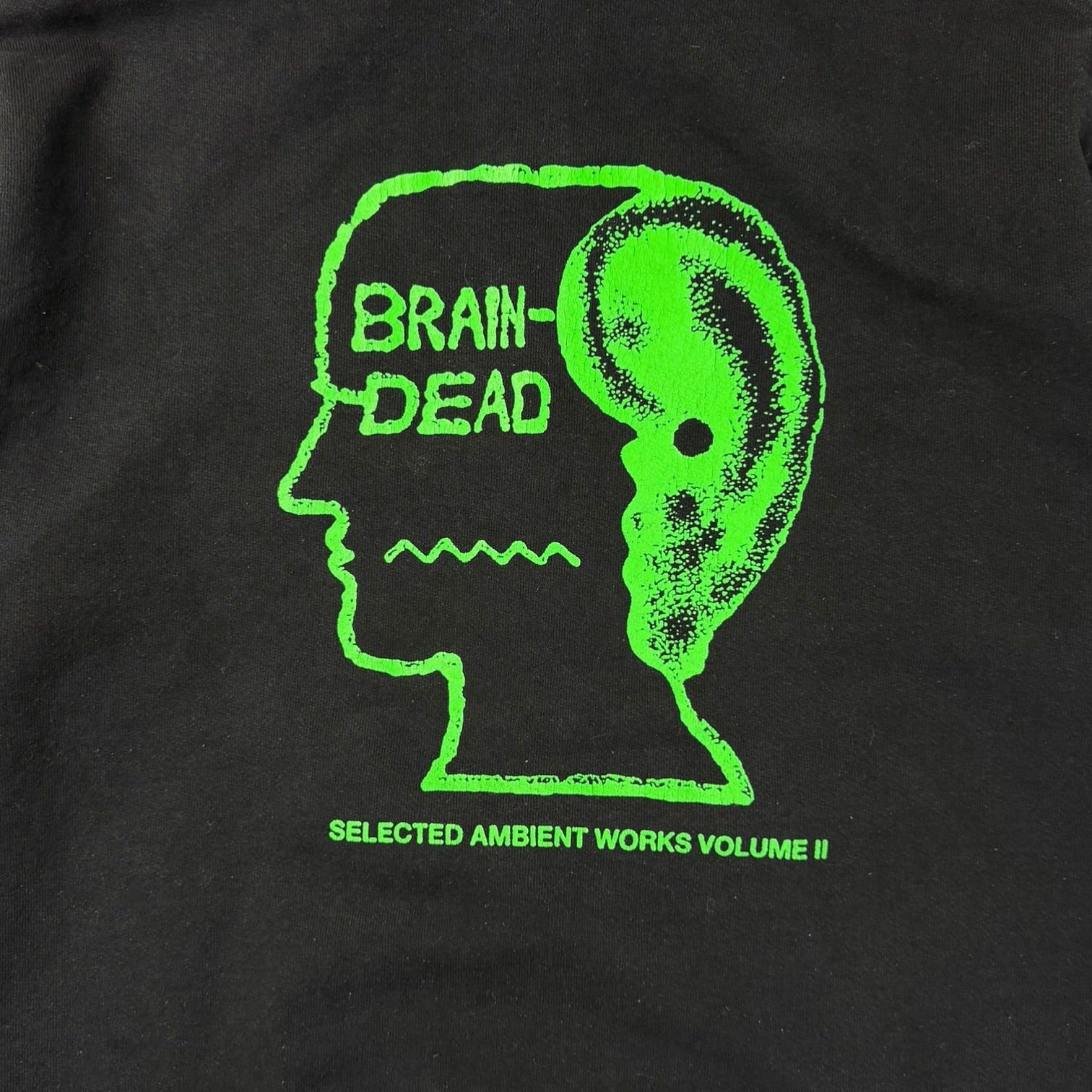 Brain Dead Half-Zip Hoodie Black