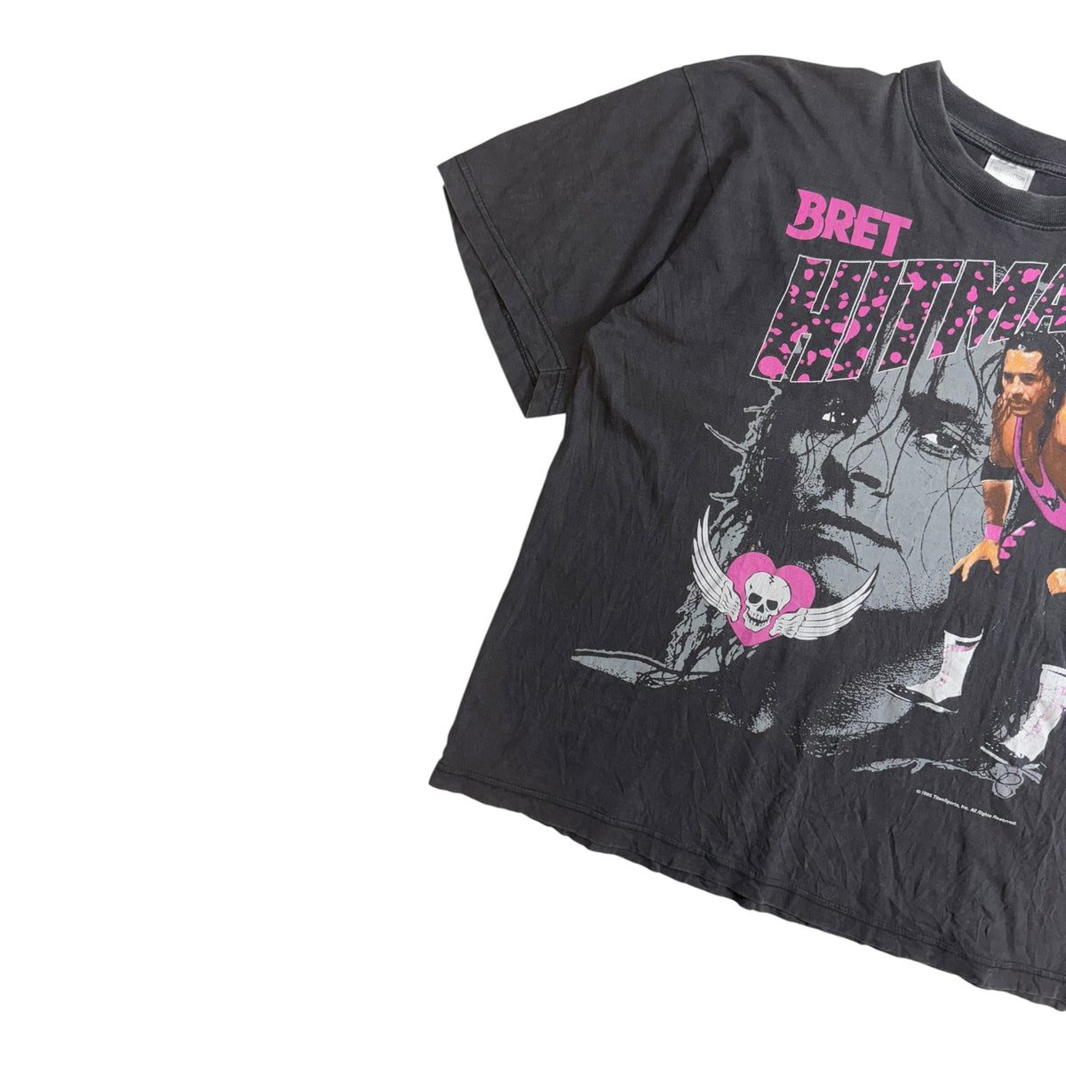 Vintage 1995 WWF Bret Hitman Hart T-Shirt Black