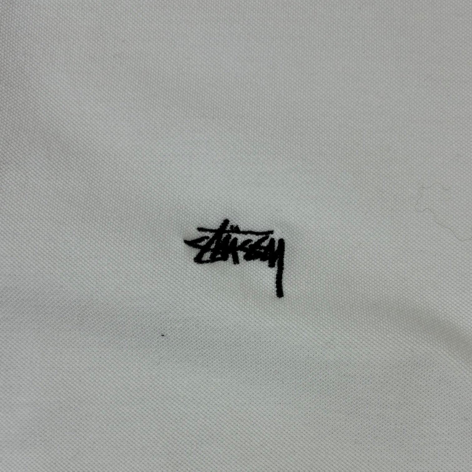 Stussy Pique Polo T-Shirt White
