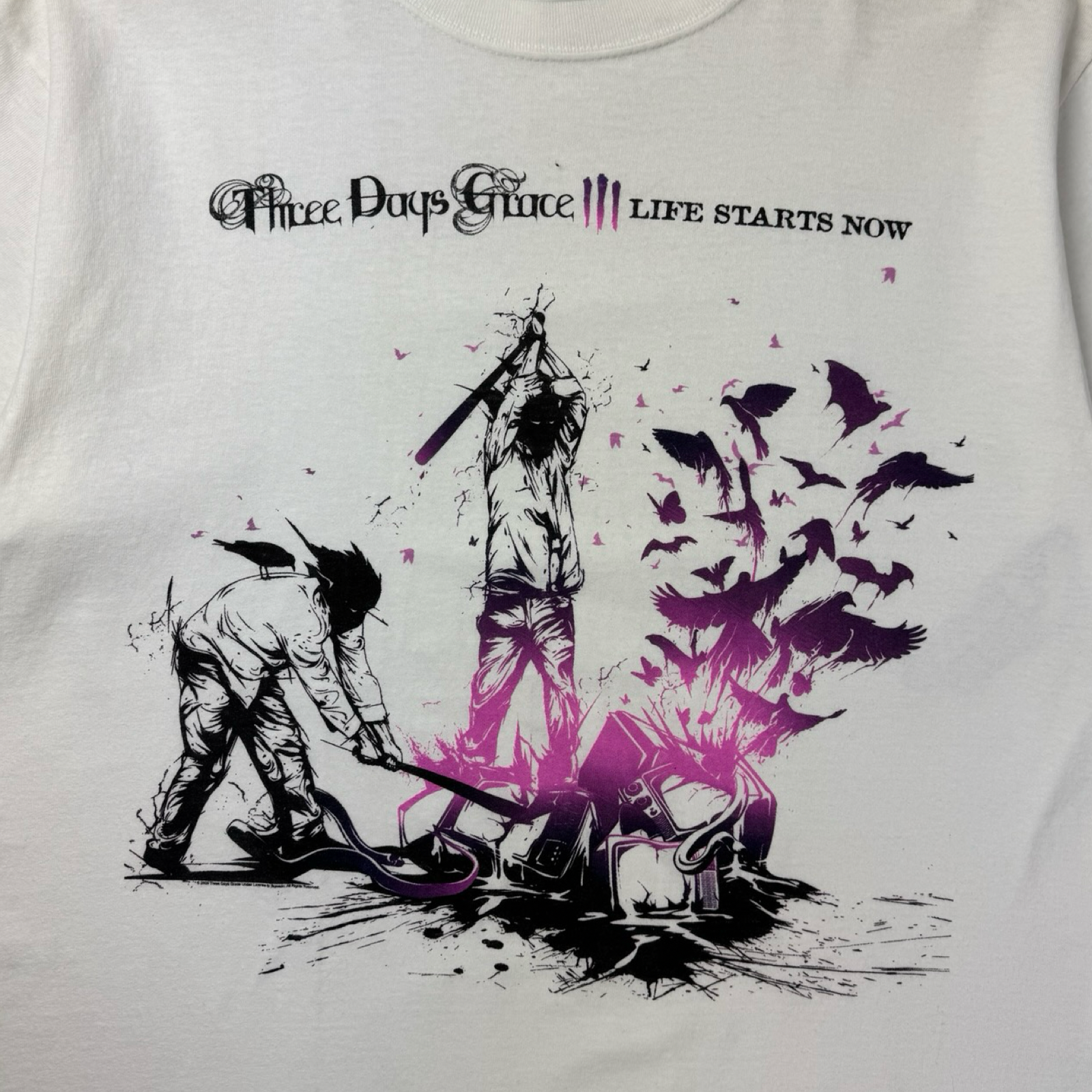2009 Three Days Grace ‘Life Starts Now’ Post-Grunge Band T-Shirt