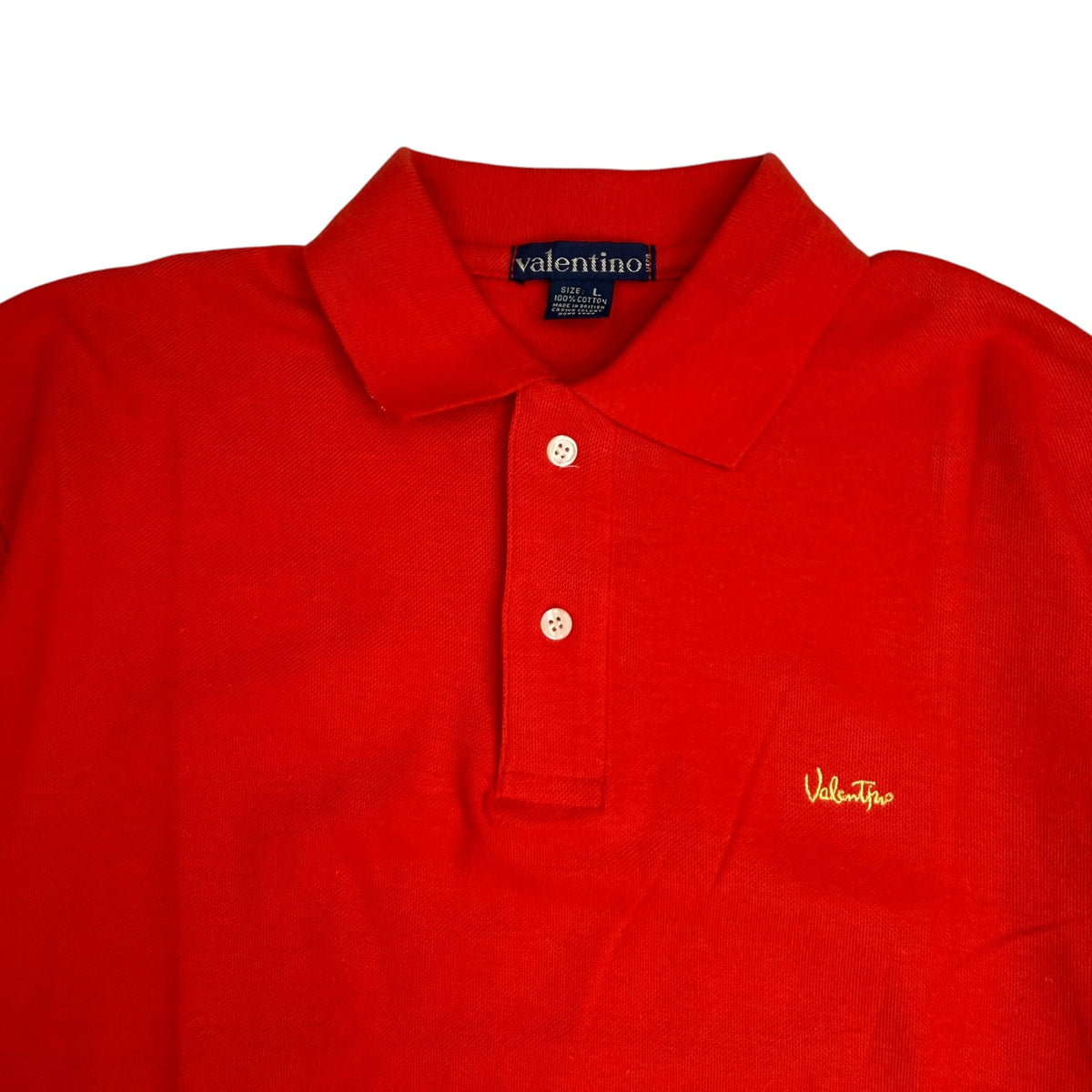 Vintage Valentino Polo Shirt Red