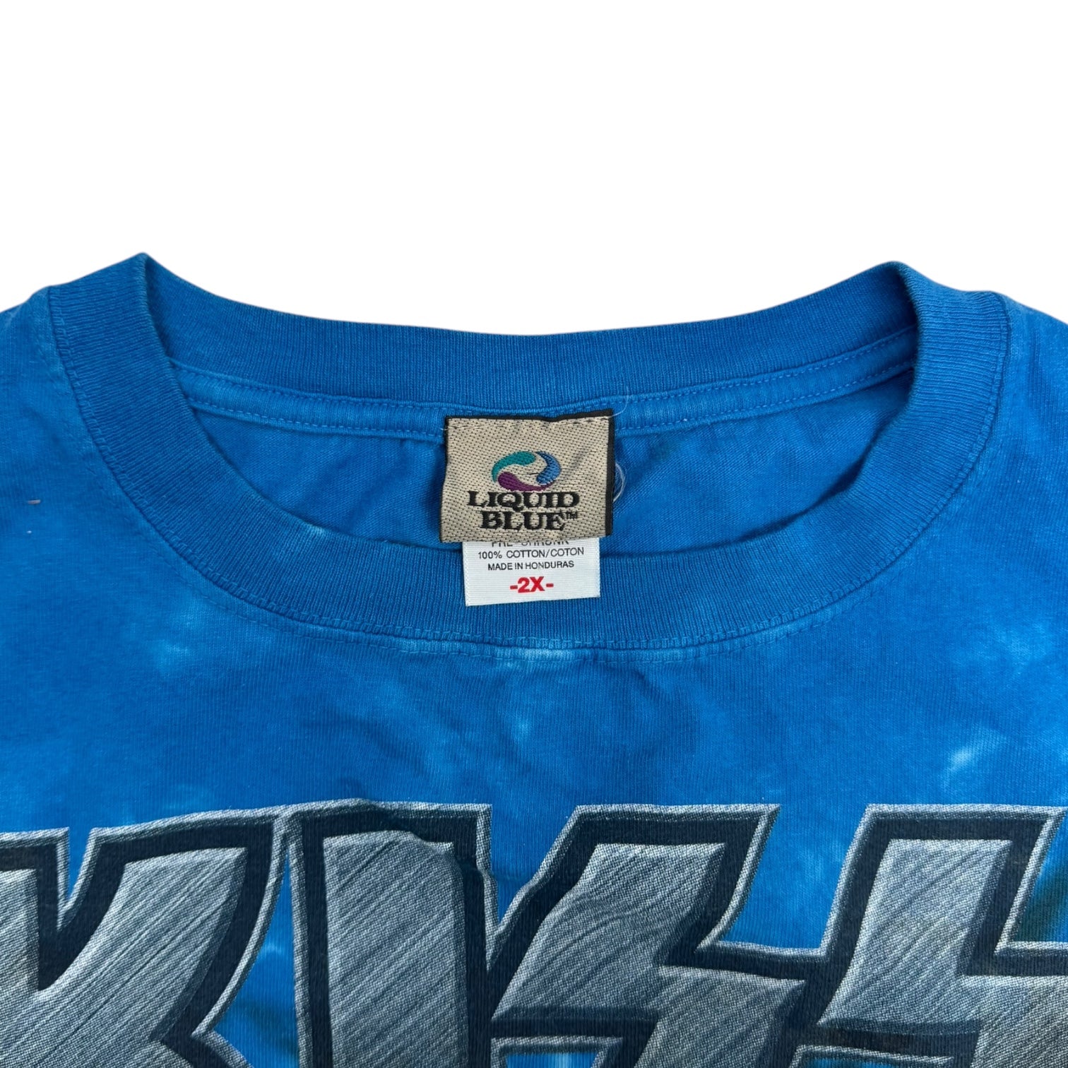 Vintage Kiss Tie Dye Tee Blue