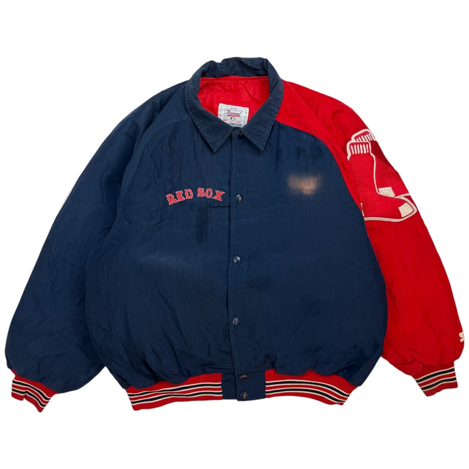 Vintage Starter Diamond Collection Boston Red Sox Training Jacket Blue/Red