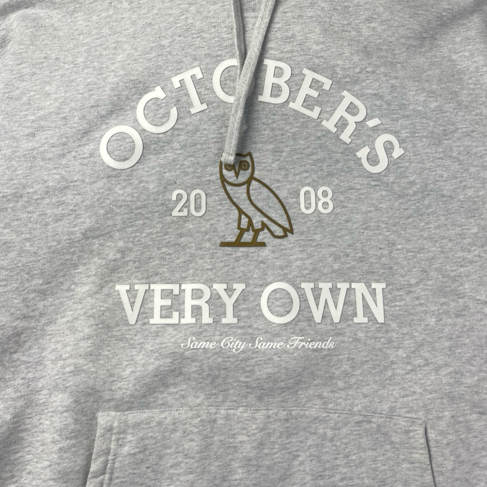 OVO ‘Same City, Same Friends’ Hoodie Heather White