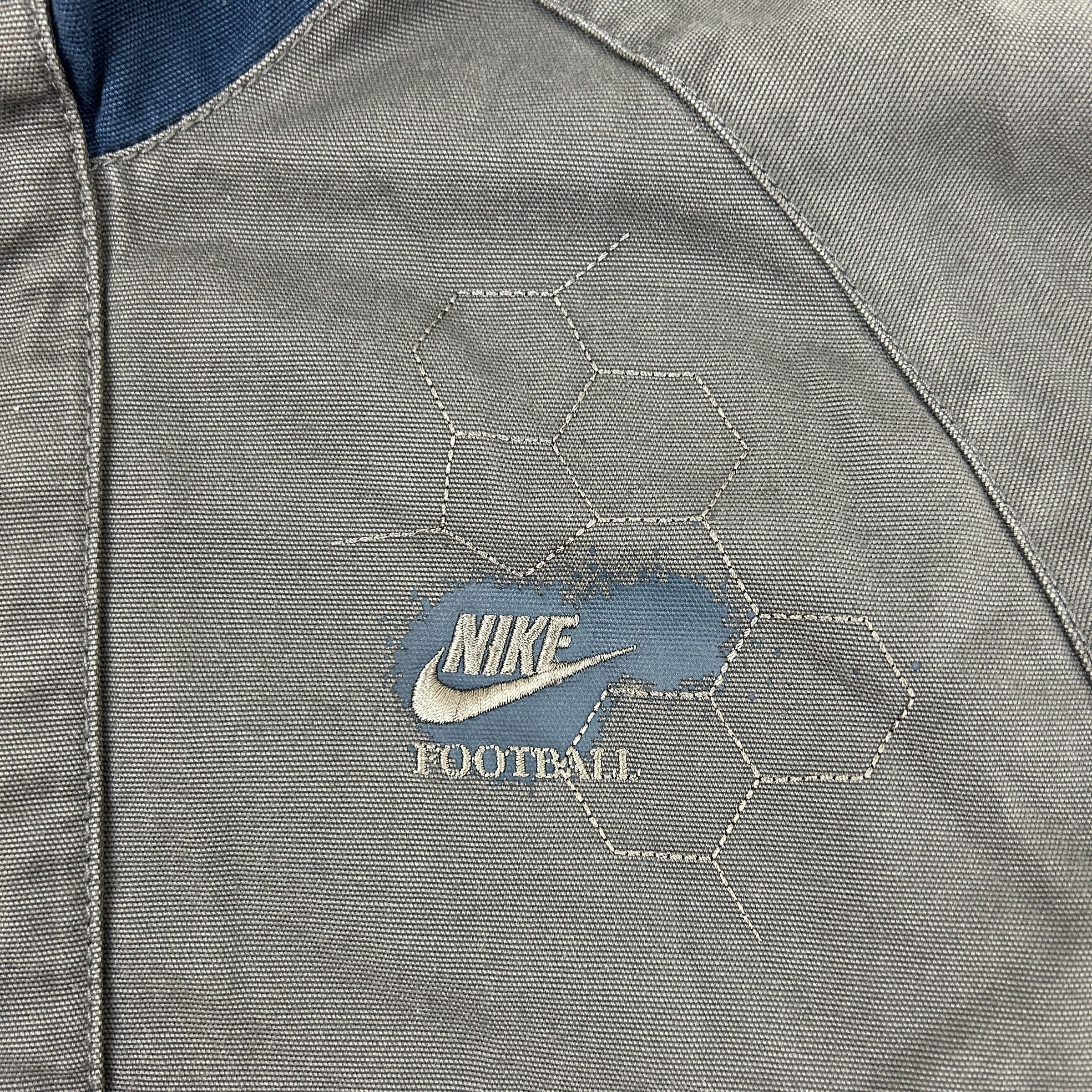 Vintage Nike Football Canvas Jacket Grey