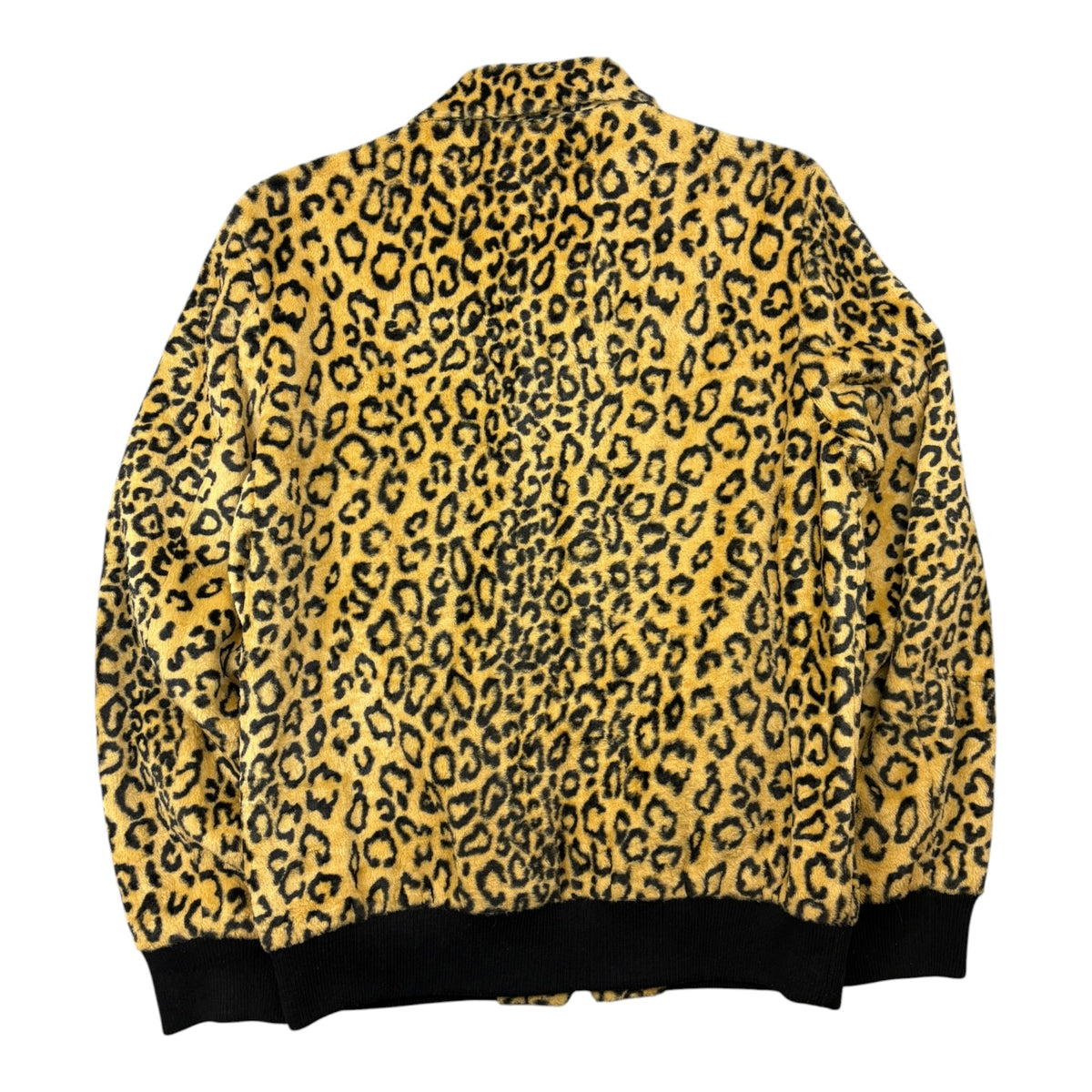Number (N)ine Leopard Print Fleece Zip Up Bomber Jacket Brown