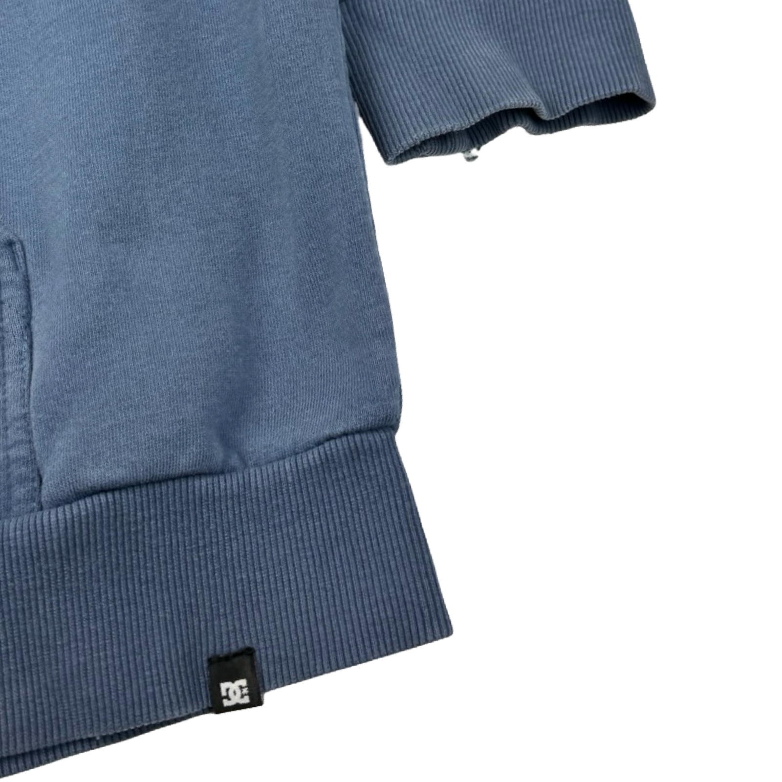 Y2K DC Shoe Co. Logo Zip Up Hoodie Blue/Tartan