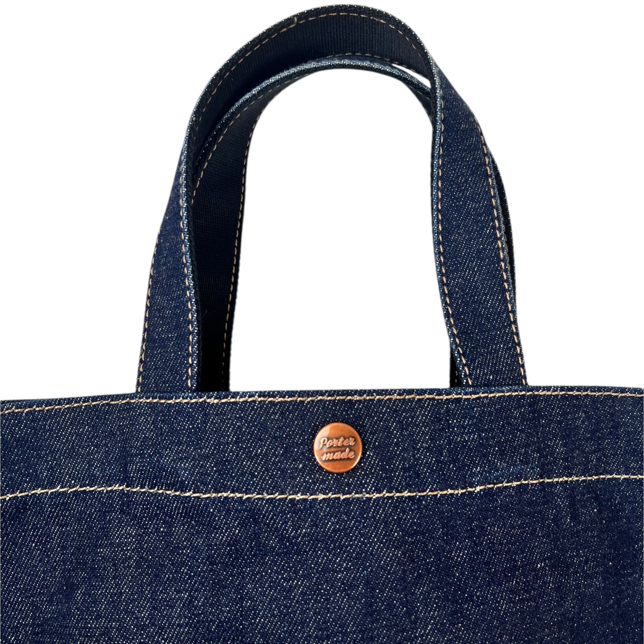 (W) Porter International Denim Mini Tote Bag