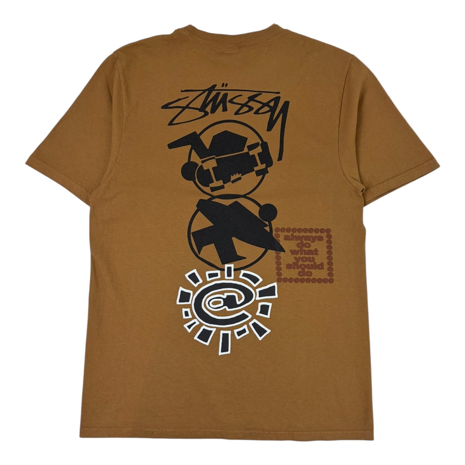 Stussy & Always Do What You Should Do Stack Tee Caramel