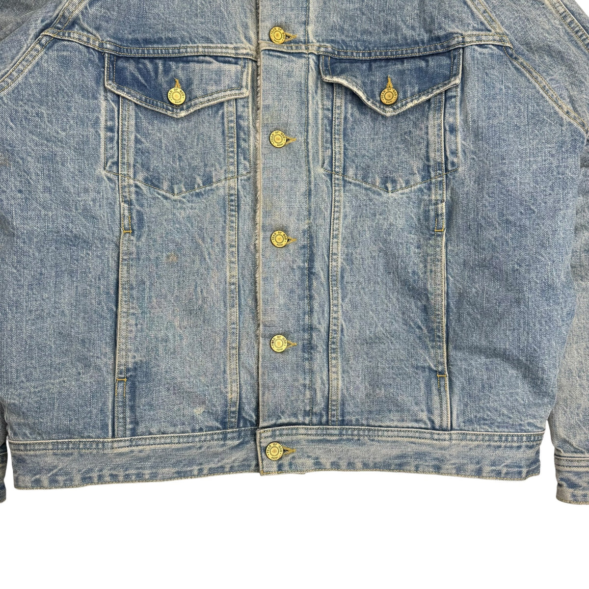 Fear Of God Fifth Collection Selvedge Denim Alpaca Trucker Jacket