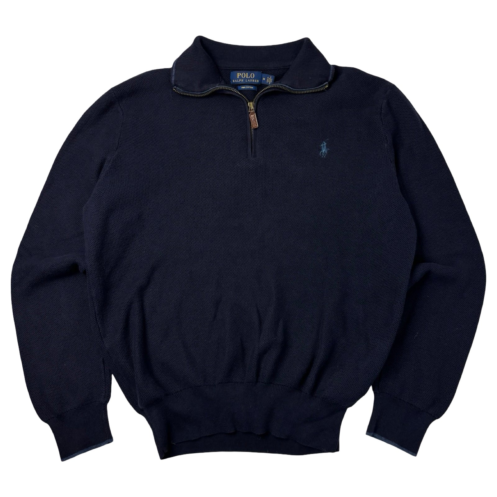 Vintage Polo Ralph Lauren Quarter-Zip Knit Navy