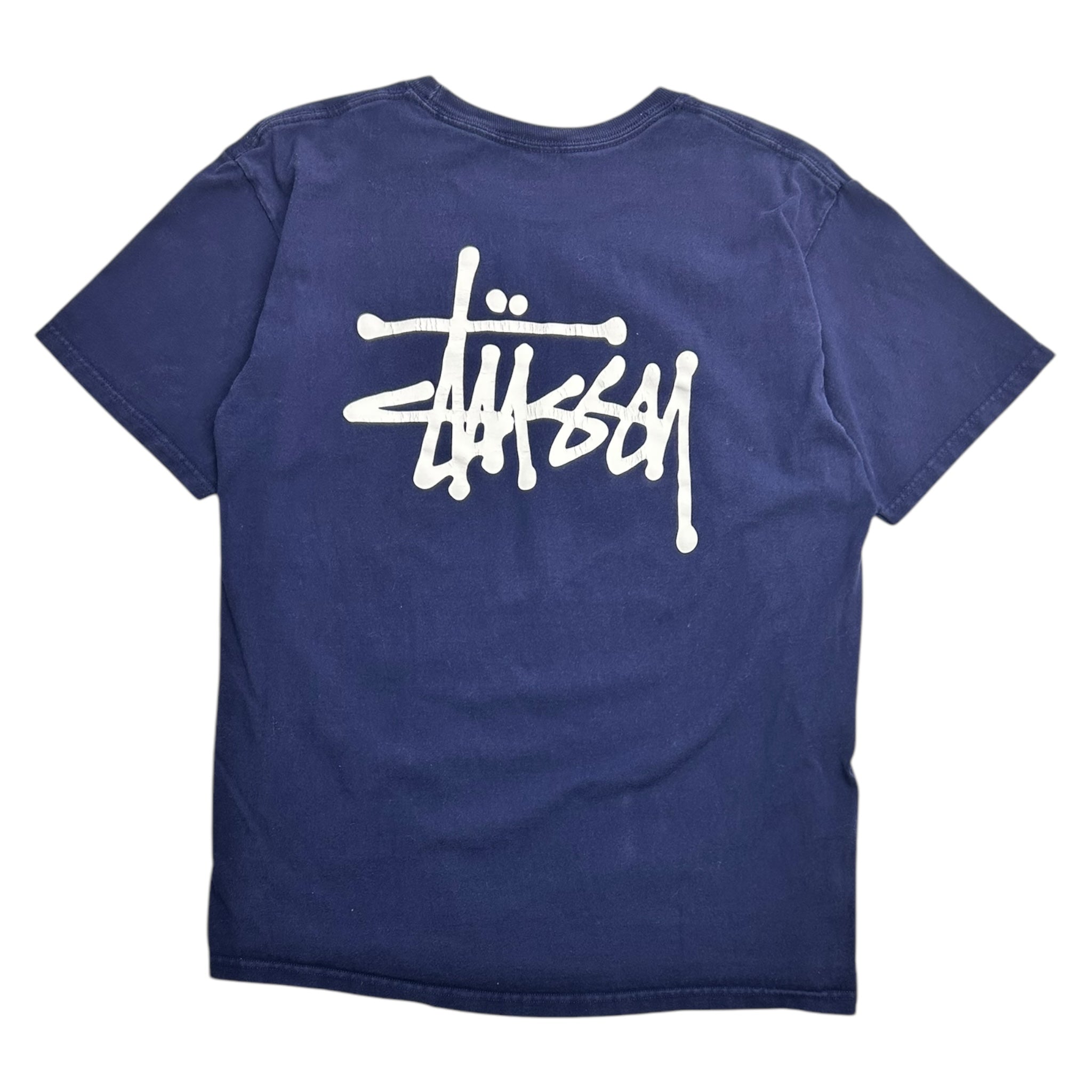 Stussy Classic Script Logo T-Shirt Navy