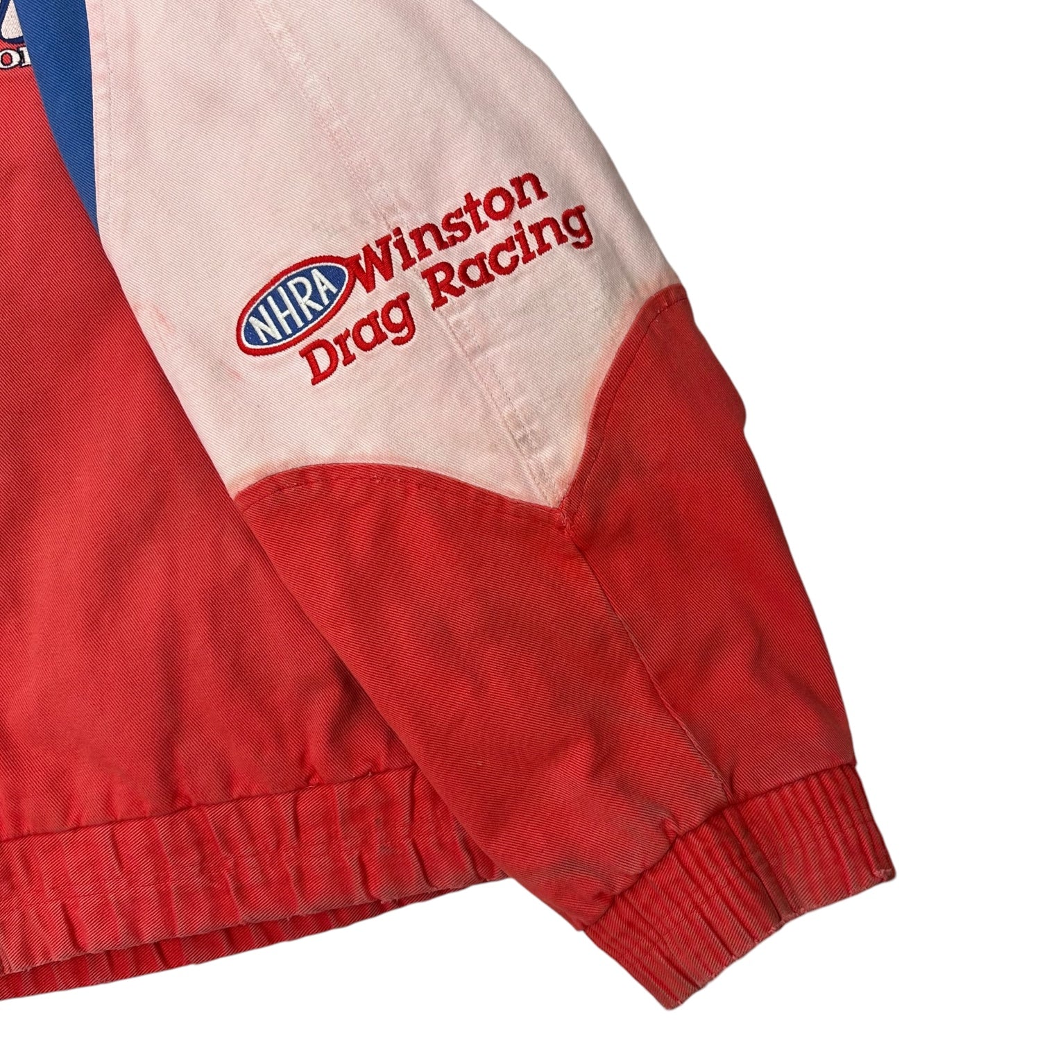 Vintage Budweiser NHRA Winston Drag Racing Jacket Red