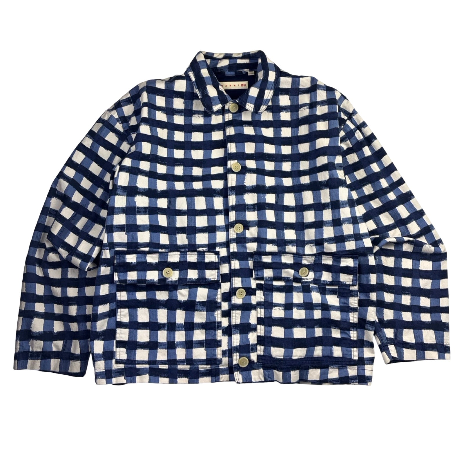 Uniqlo x MARNI Oversized Check Utility Jacket Blue