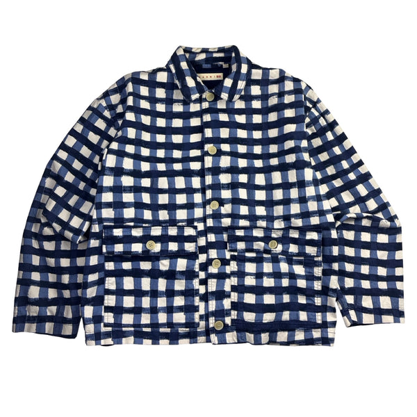 Uniqlo x MARNI Oversized Check Utility Jacket Blue