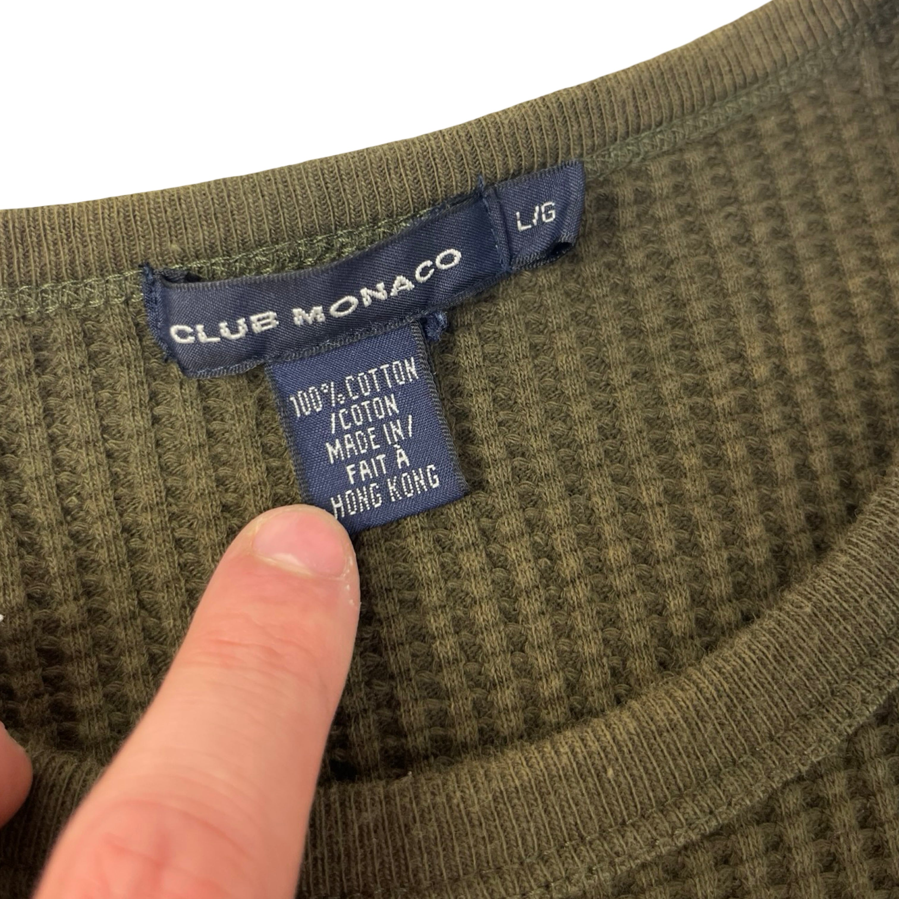 Club Monaco Heavyweight Thermal Long Sleeve Shirt