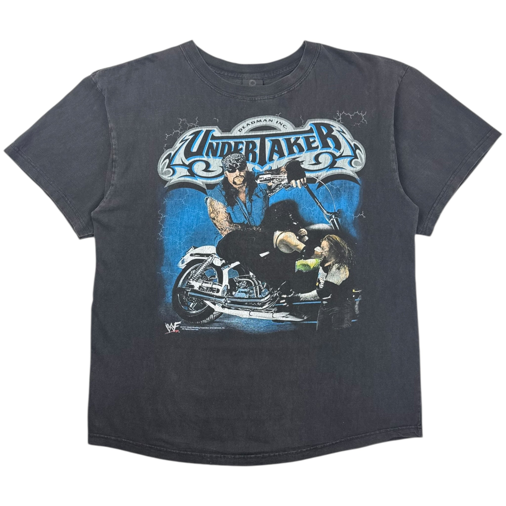 2001 Undertaker Big Evil Biker WWF T-Shirt