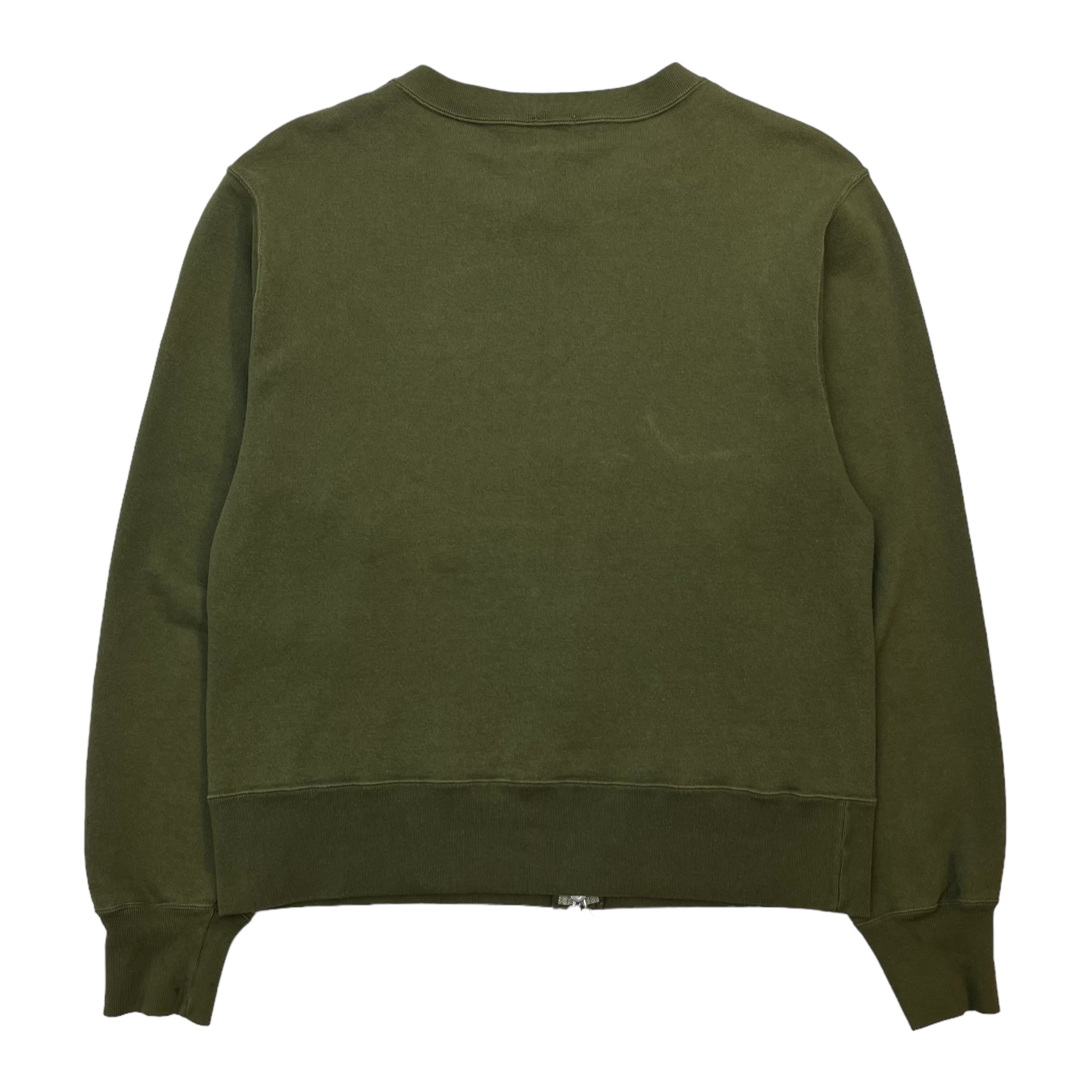 Bape Cotton Fleece Bomber Olive Green