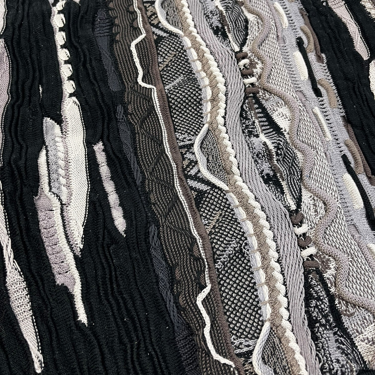 Vintage Tundra 3D Knit Sweater Black/Grey