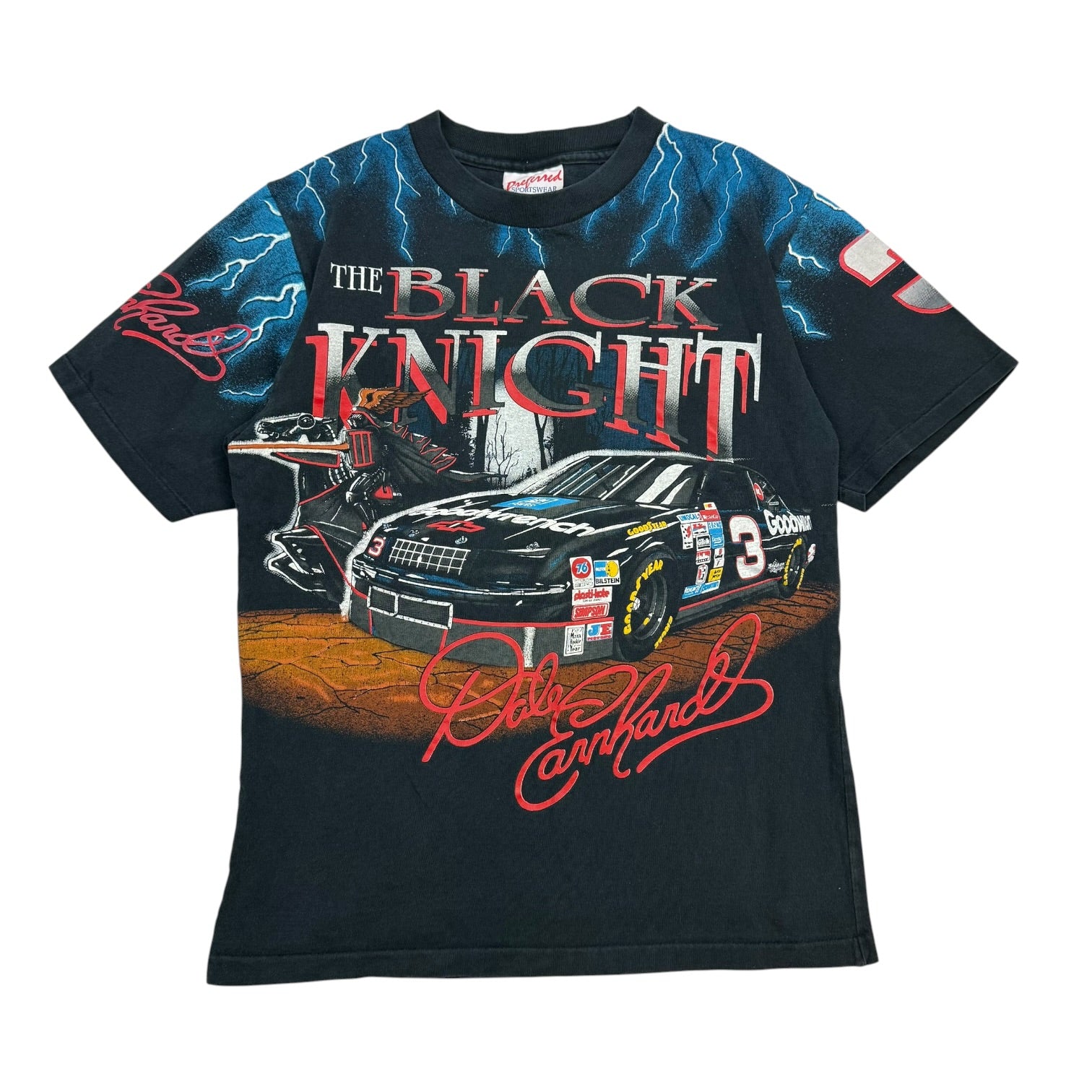 Vintage Dale Earnhardt Black Knight Tee Black