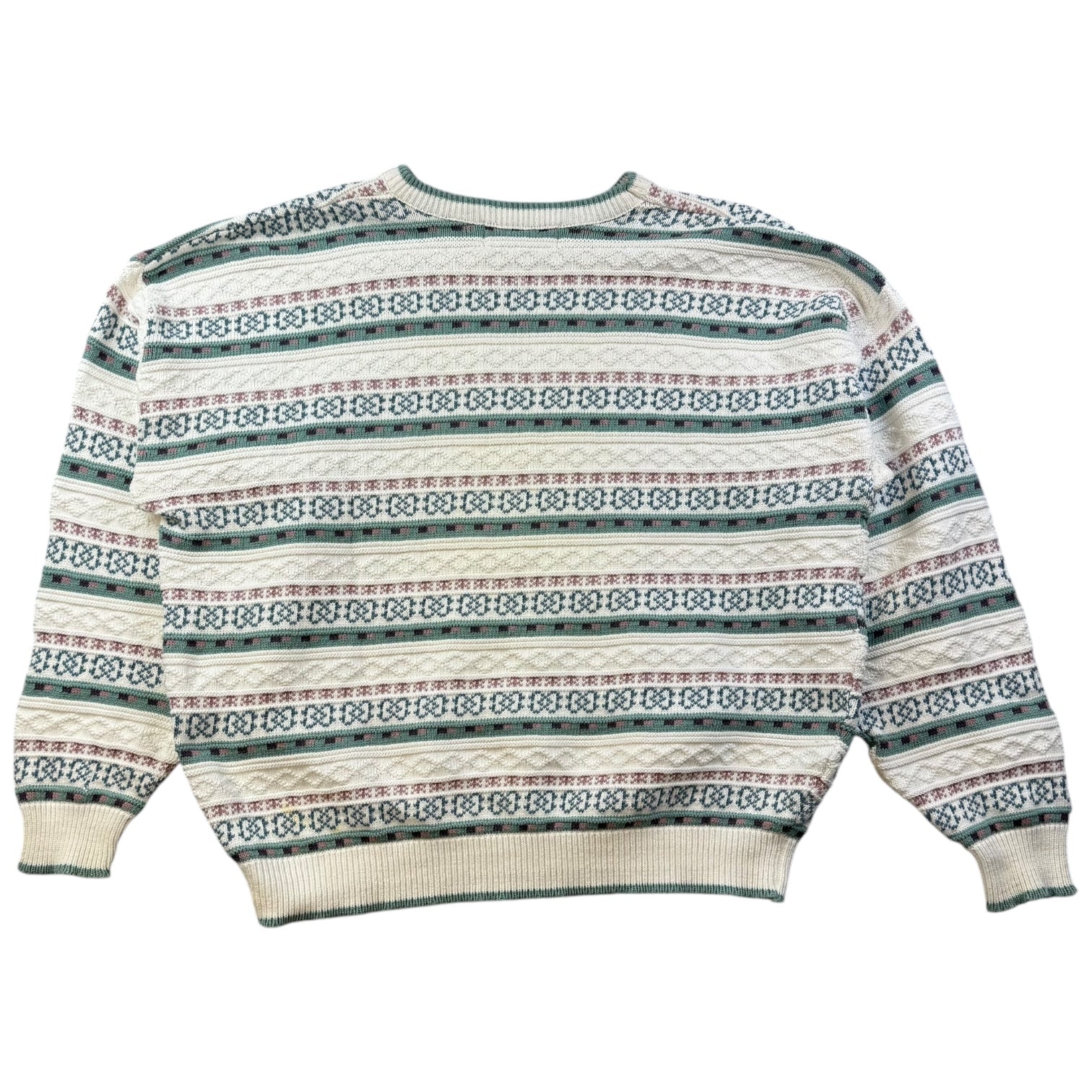 Vintage Bosa Knit Sweater White/Green