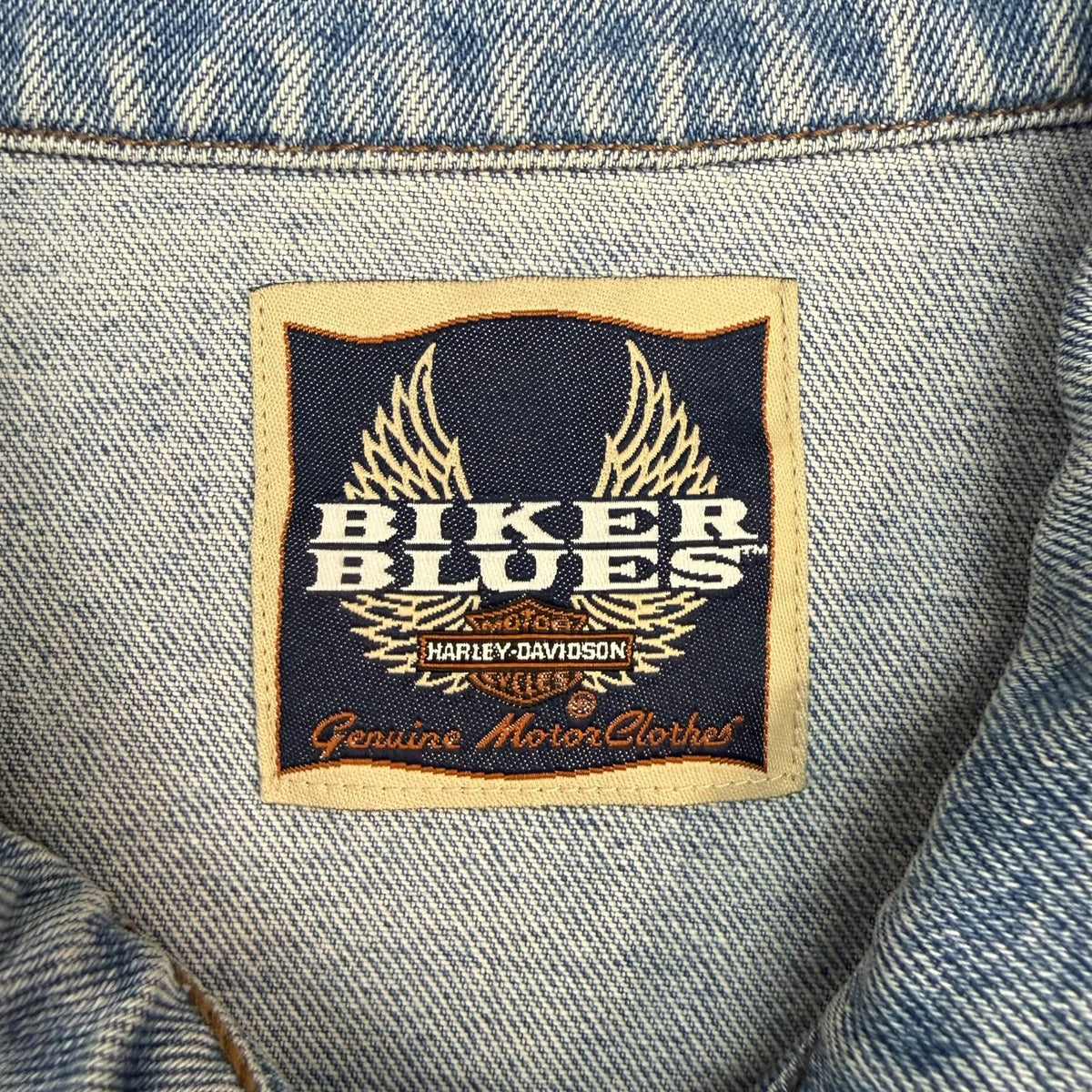Vintage Harley Davidson Biker Blues Denim Jacket