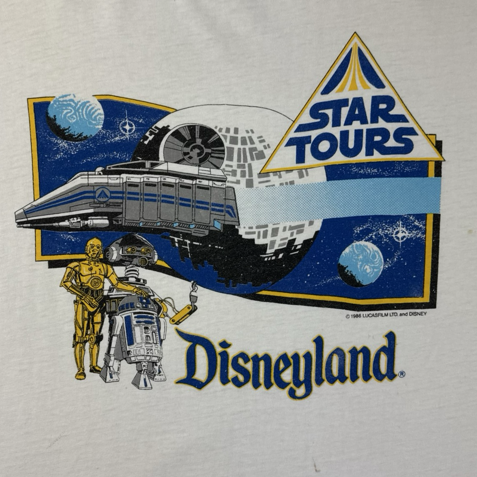 1986 Star Wars ‘Star Tours’ Disneyland Distressed T-Shirt