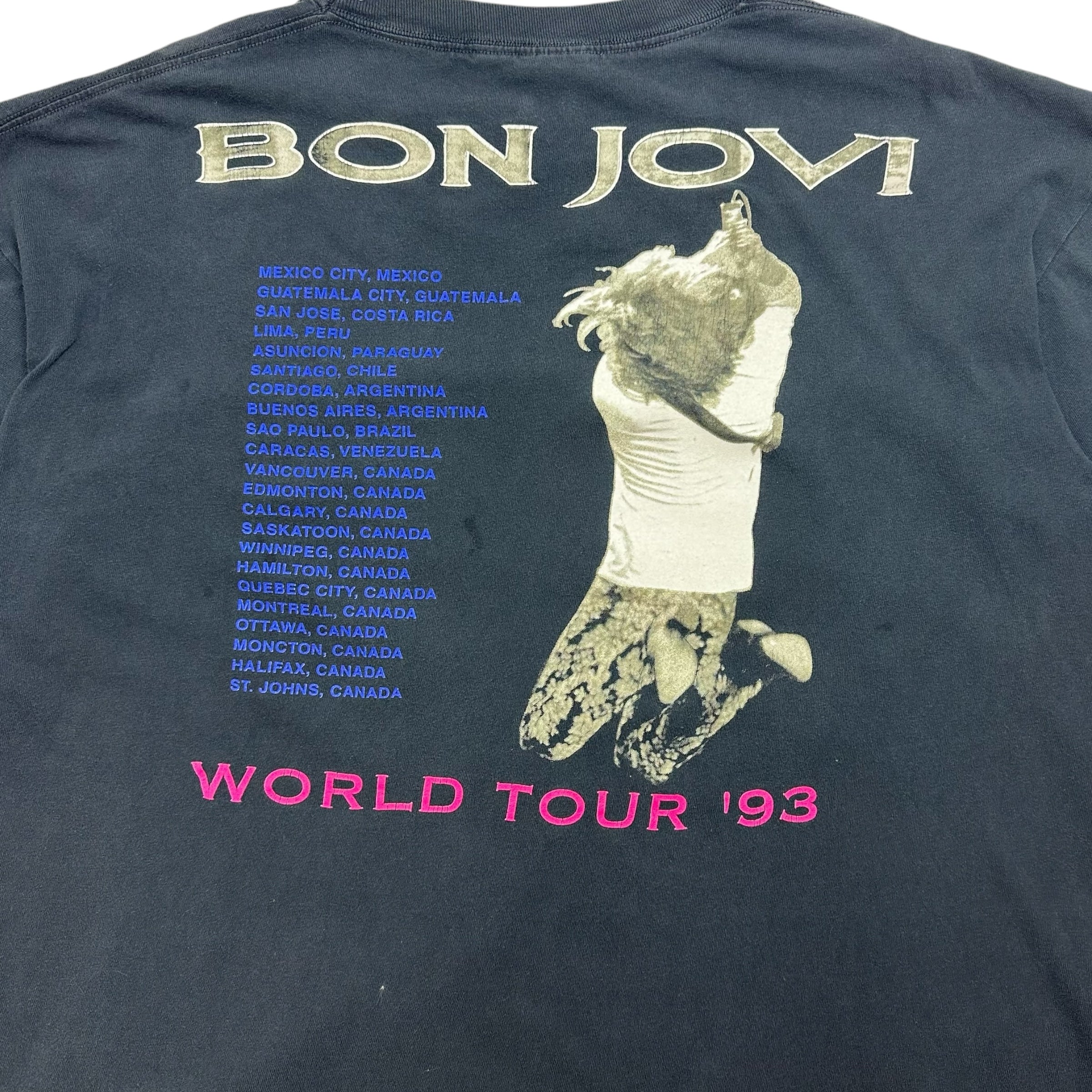 1993 Bon Jovi World Tour Tee Black