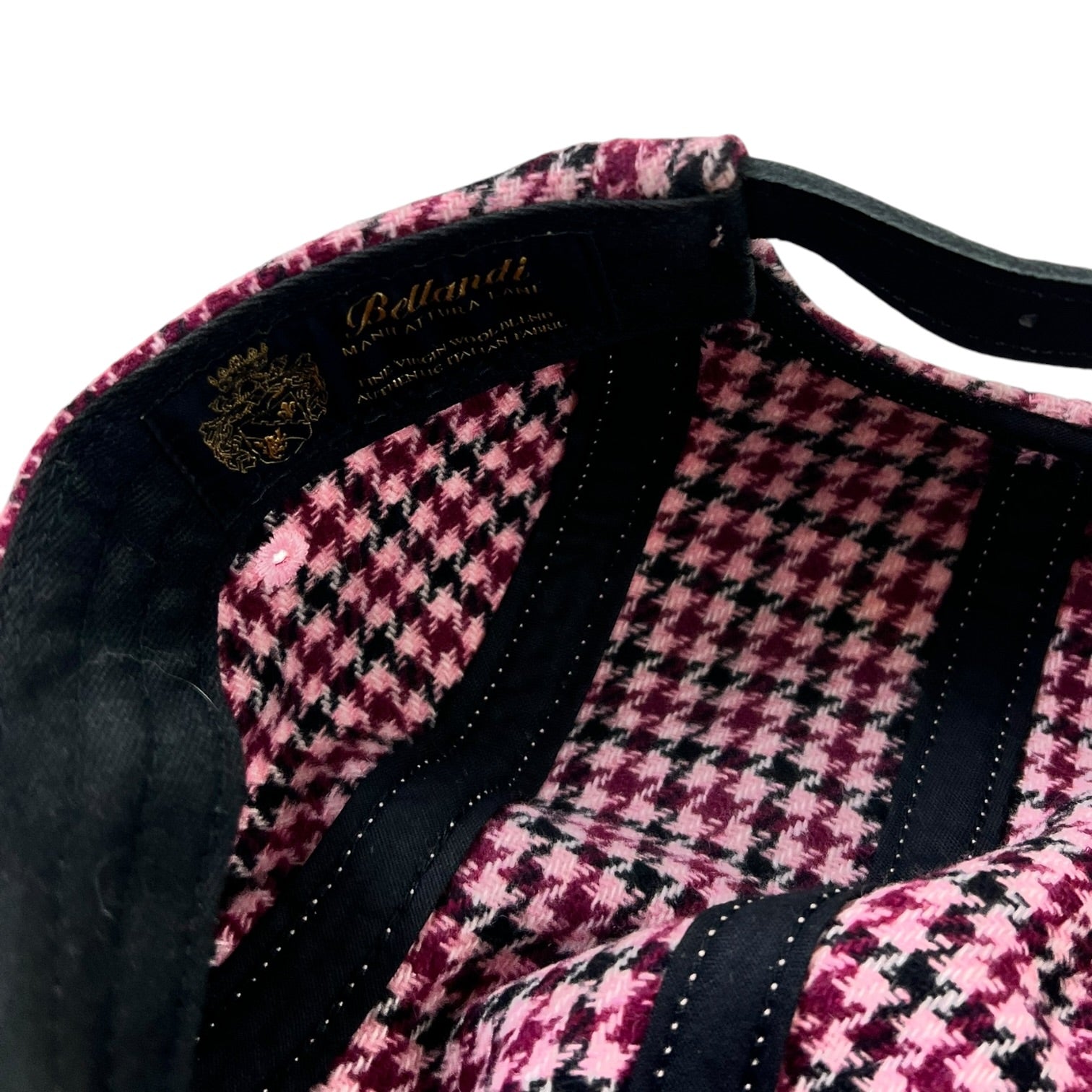 Supreme Houndstooth Wool Camp Cap Pink