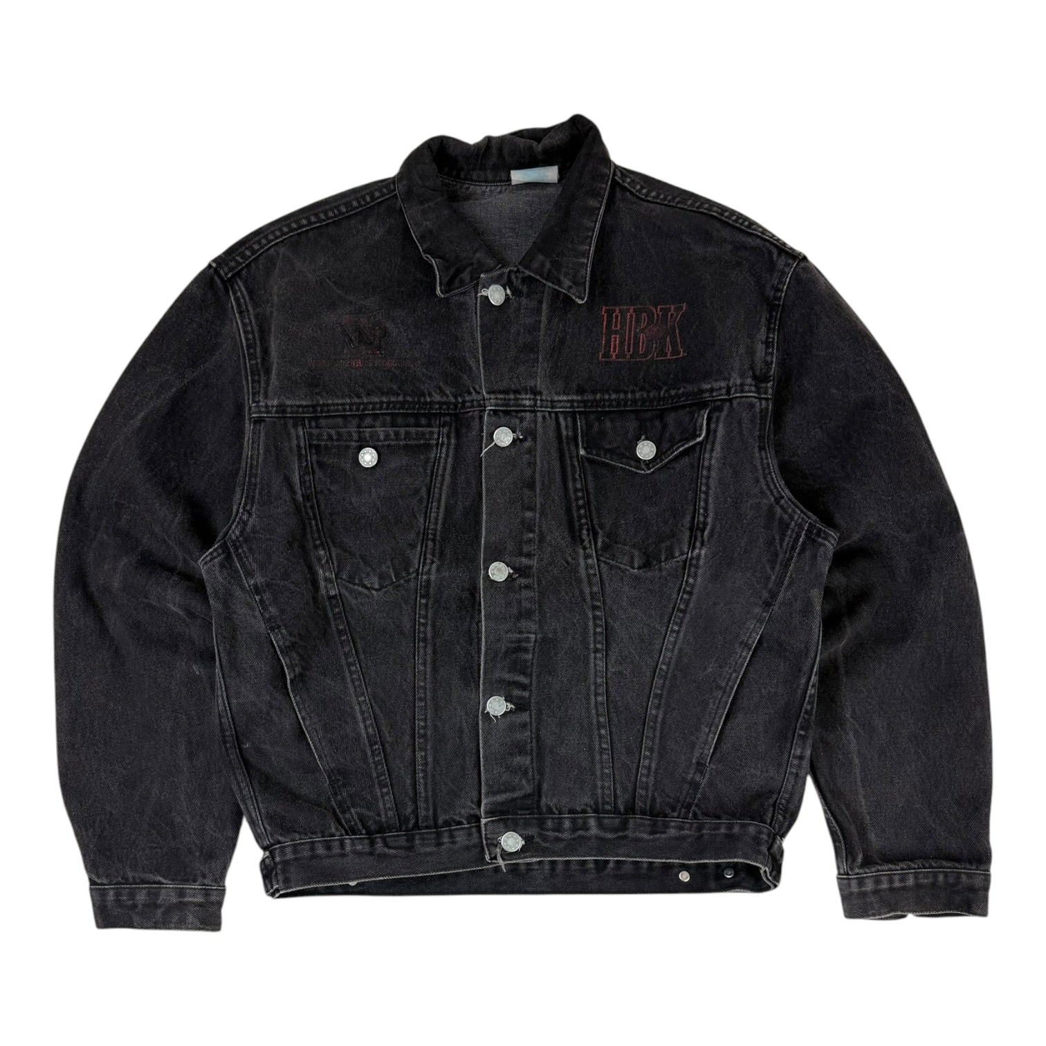 Vintage WWF HBK Shawn Michaels Denim Jacket Black