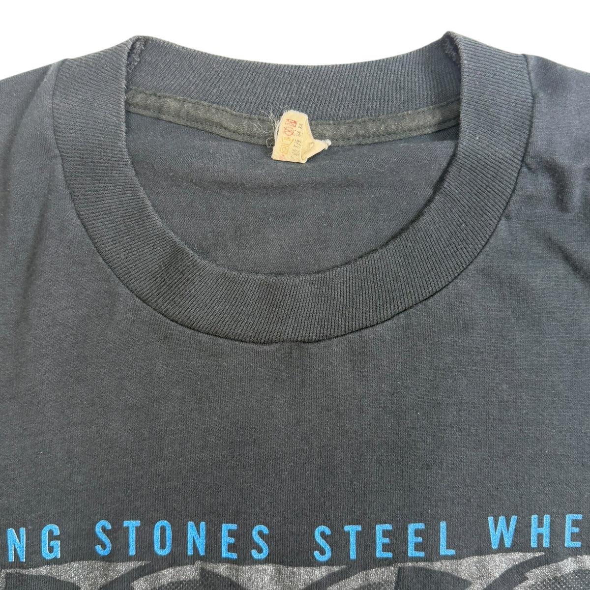 Vintage Rolling Stones Steel Wheels 1989 Tour T-Shirt Black