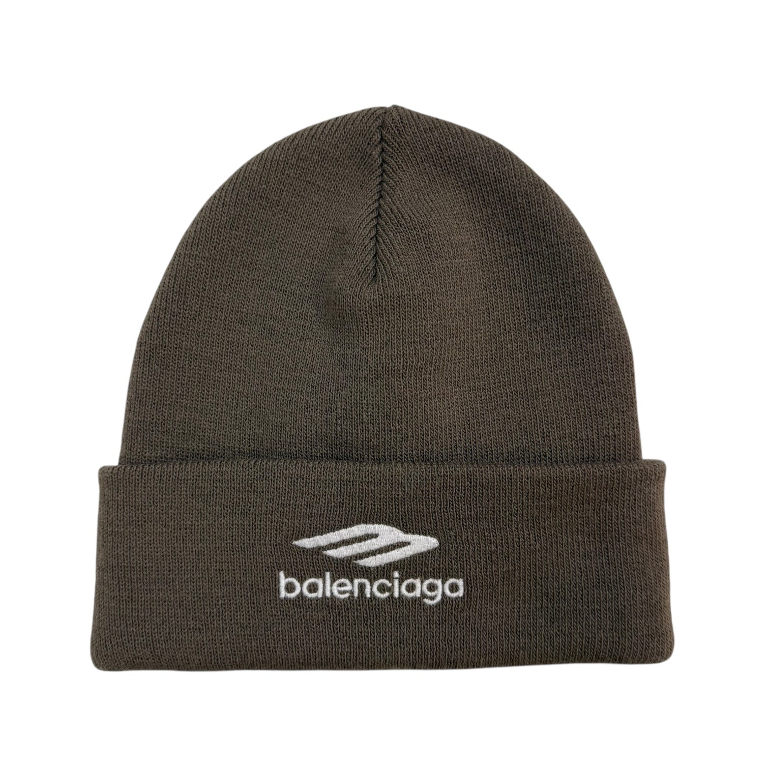 Balenciaga 3B Sports Icon Logo Beanie Brown