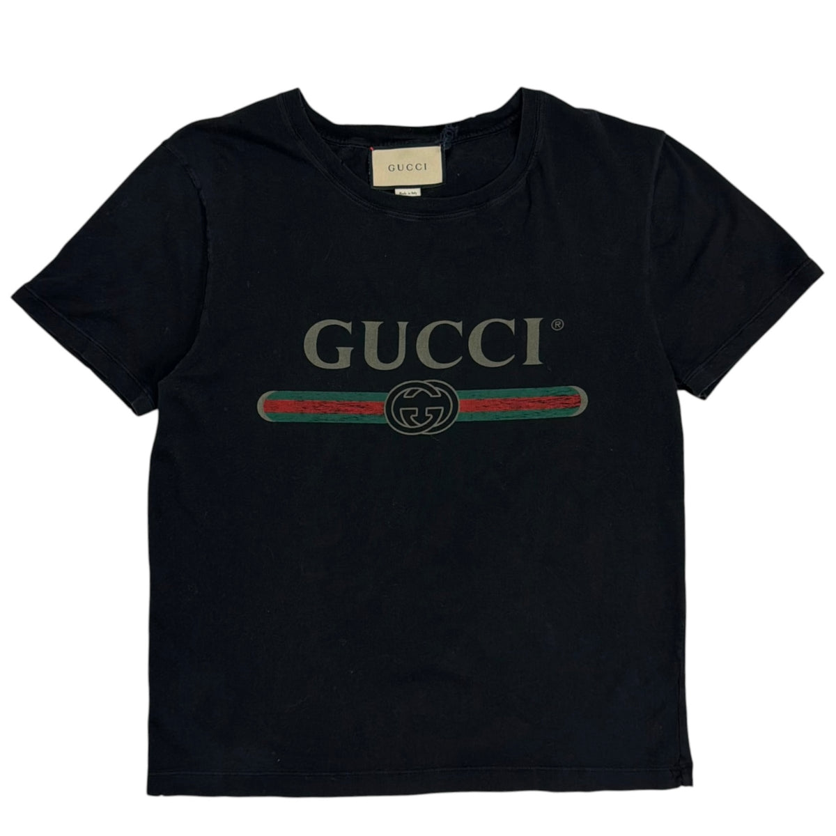 Gucci Washed Print Logo Tee Black