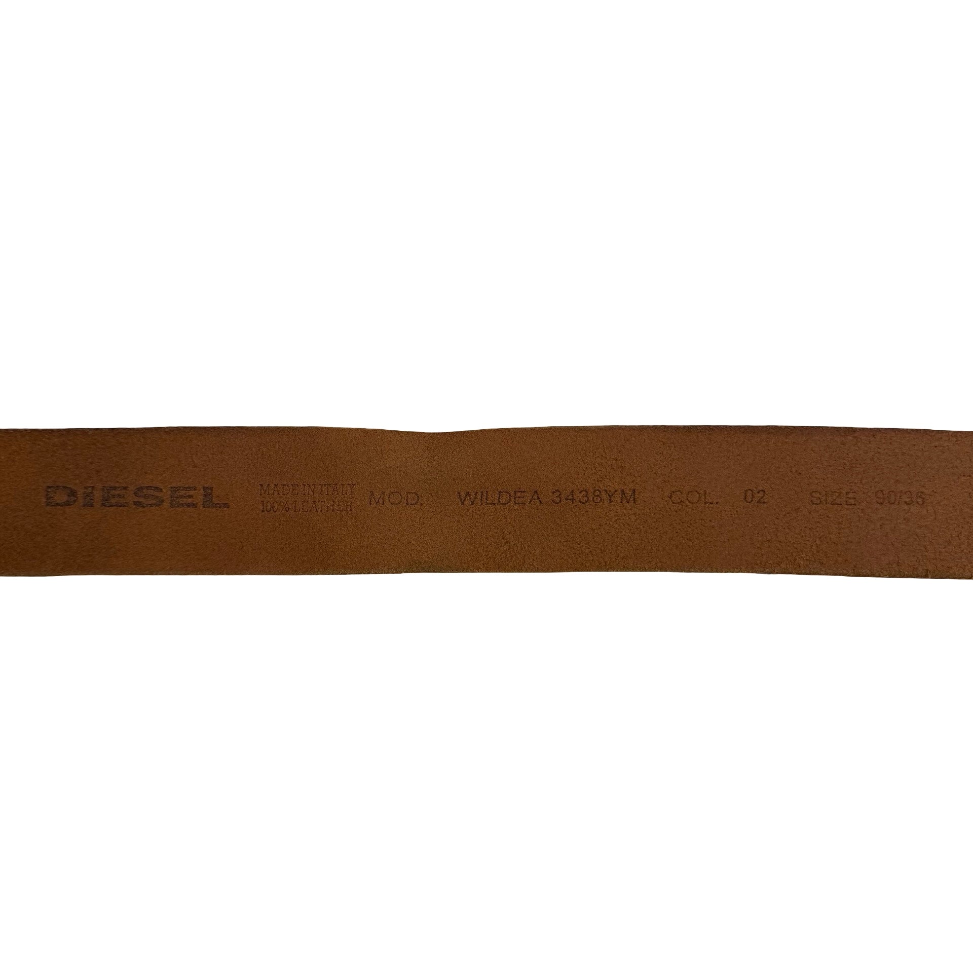 Vintage Diesel Western Leather Belt Brown