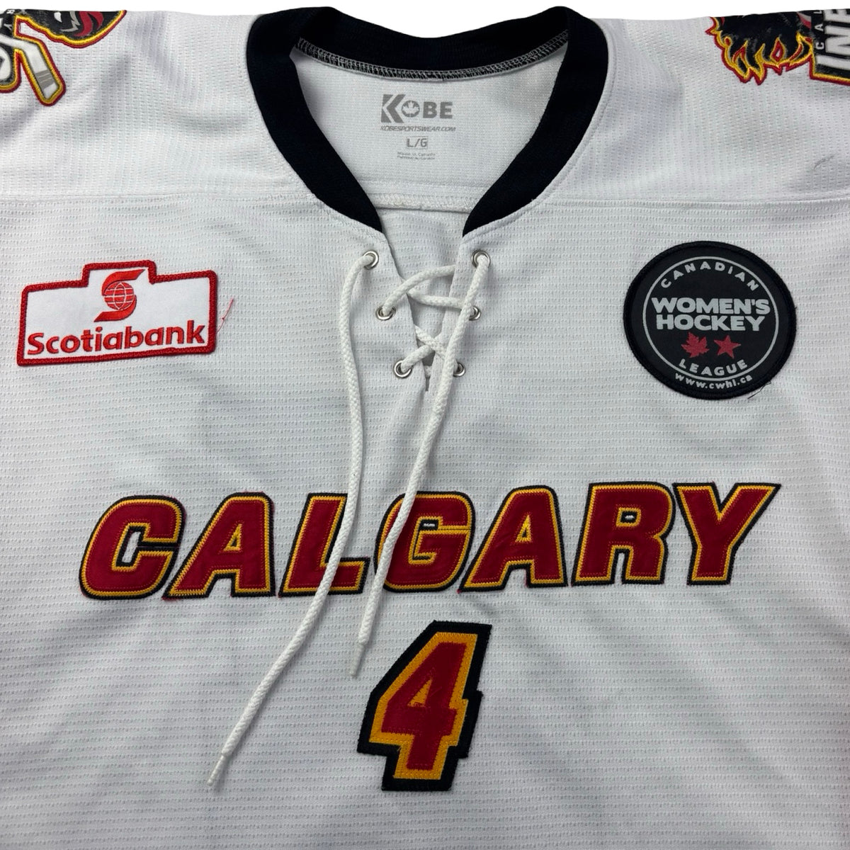 Vintage Kobe Calgary Inferno Laura Dostaler CWHL Away Jersey
